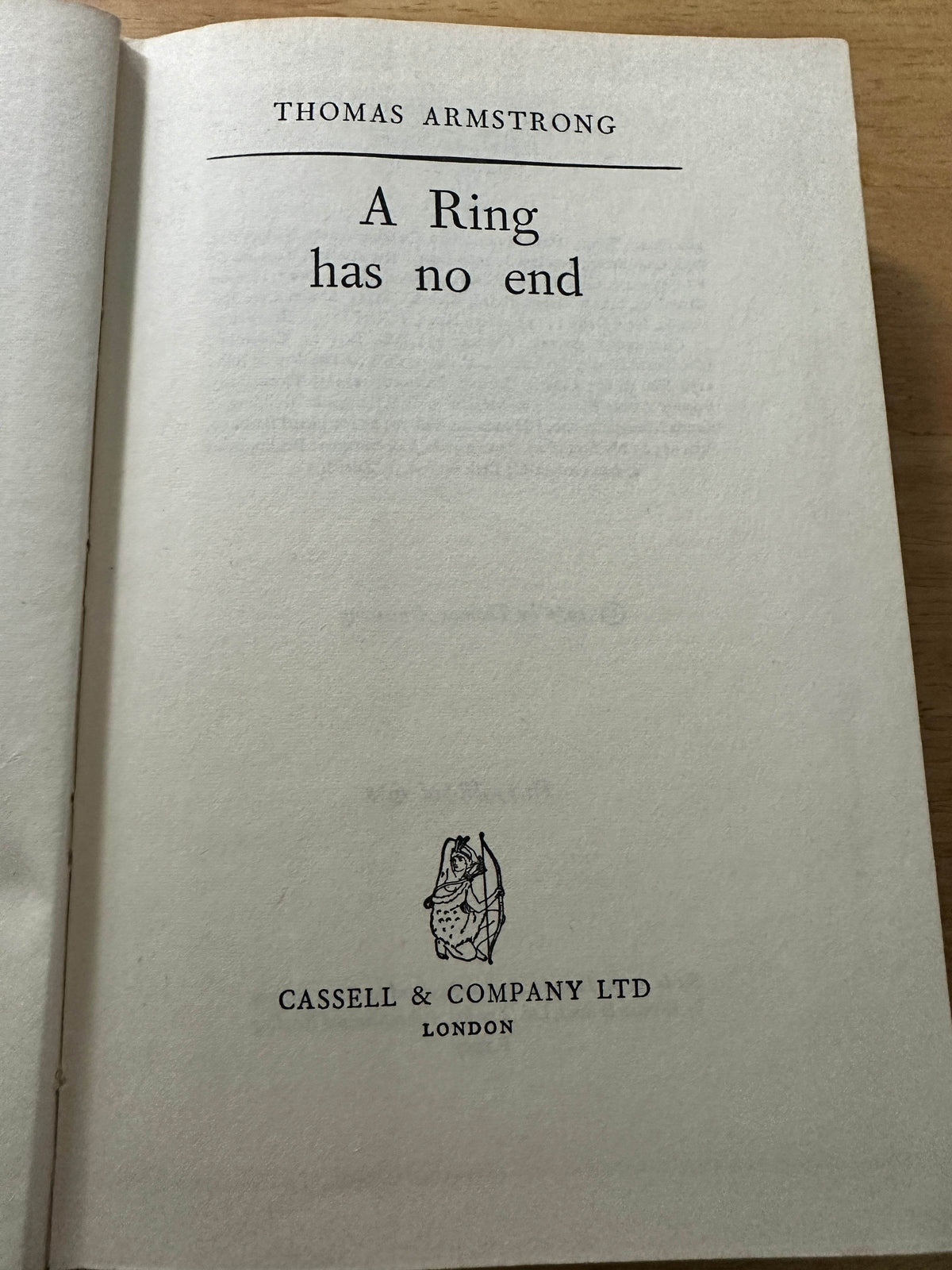 1958*1st* A Ring Has No End - Thomas Armstrong(Cassell) - Honeyburn Books (UK)