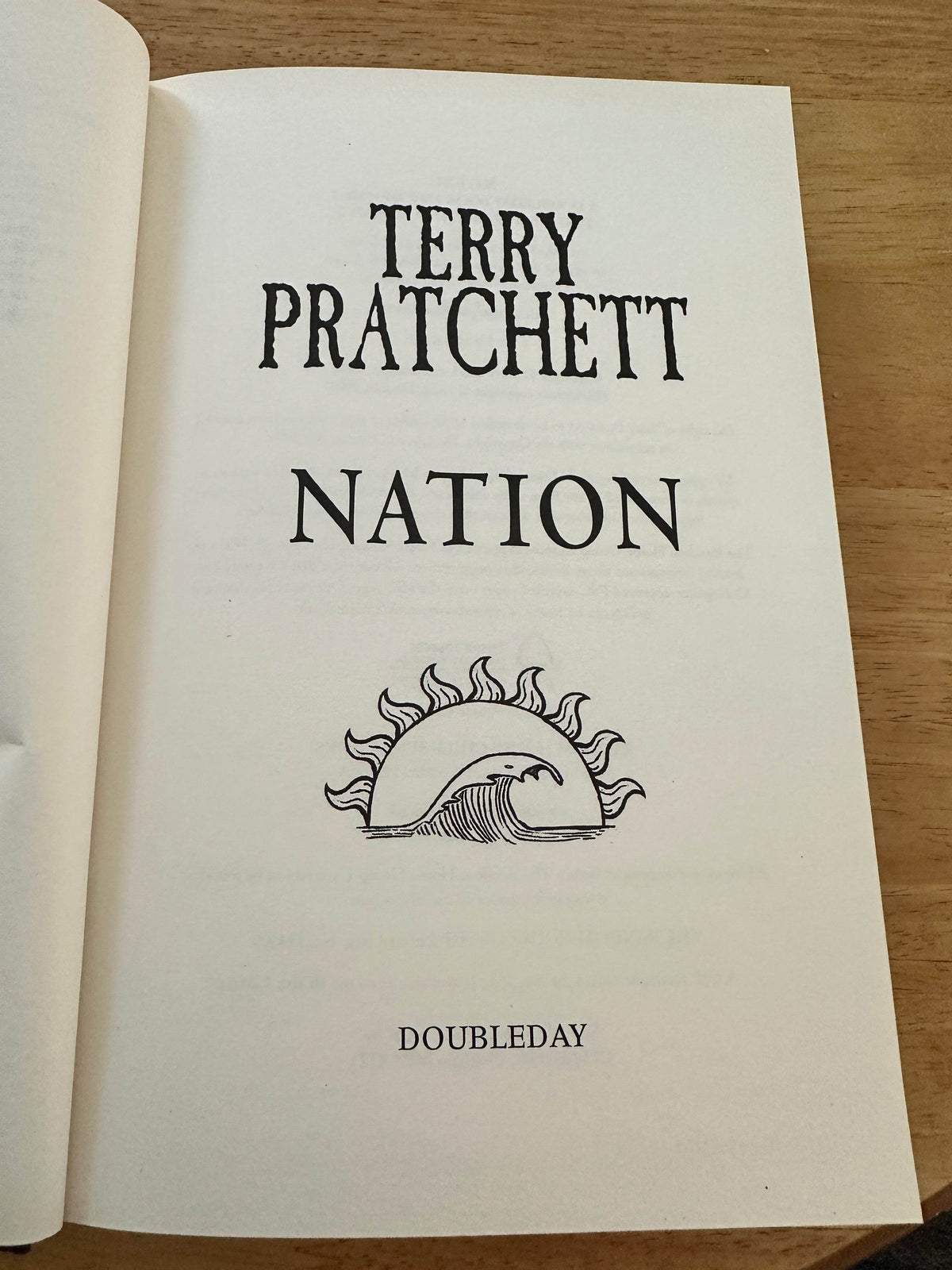 2008*1st* Nation - Terry Pratchett(Doubleday) - Honeyburn Books (UK)