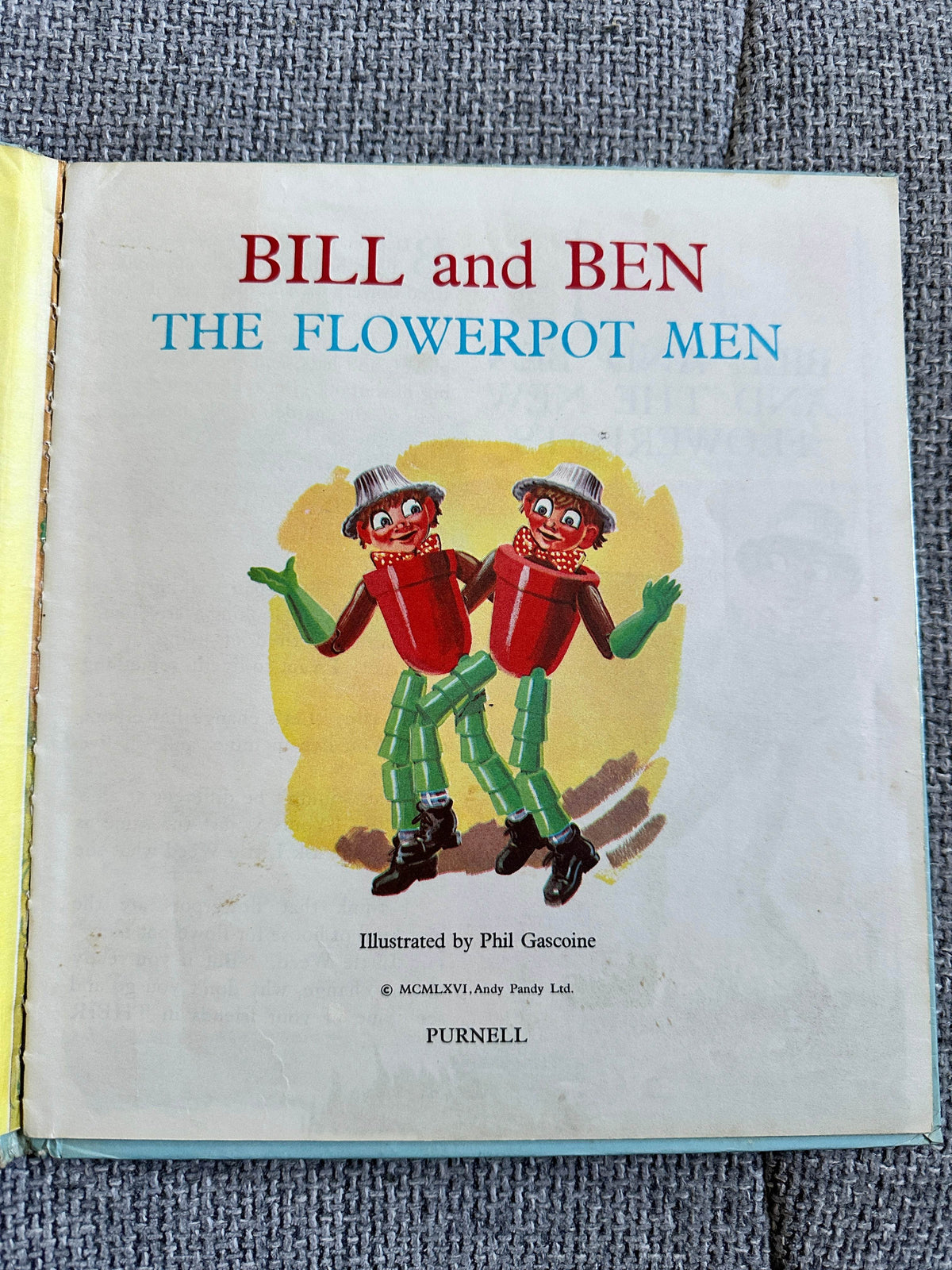 1966 Bill & Ben The Flowerpot Men (Phil Gascoine illustration) Purnell - Honeyburn Books (UK)