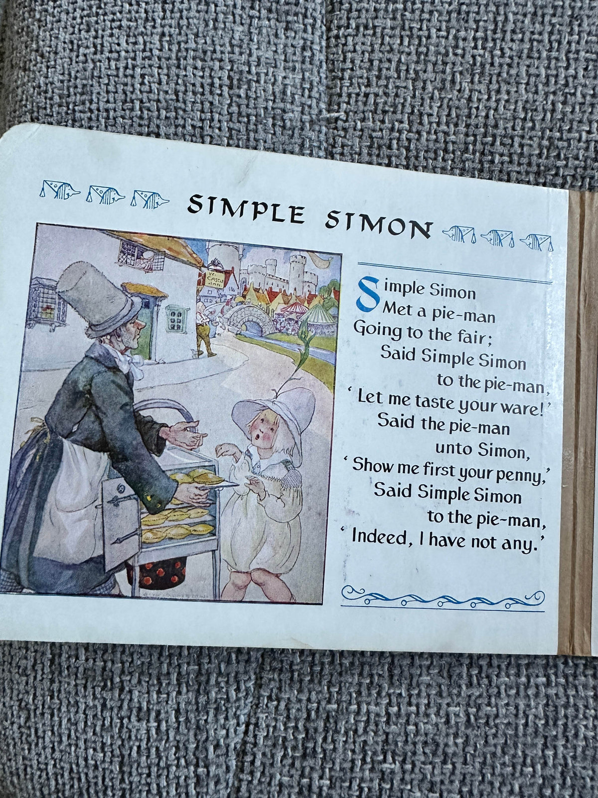 1930’s Nursery Rhymes (Thomas Nelson & Sons Ltd) Board Book - Honeyburn Books (UK)