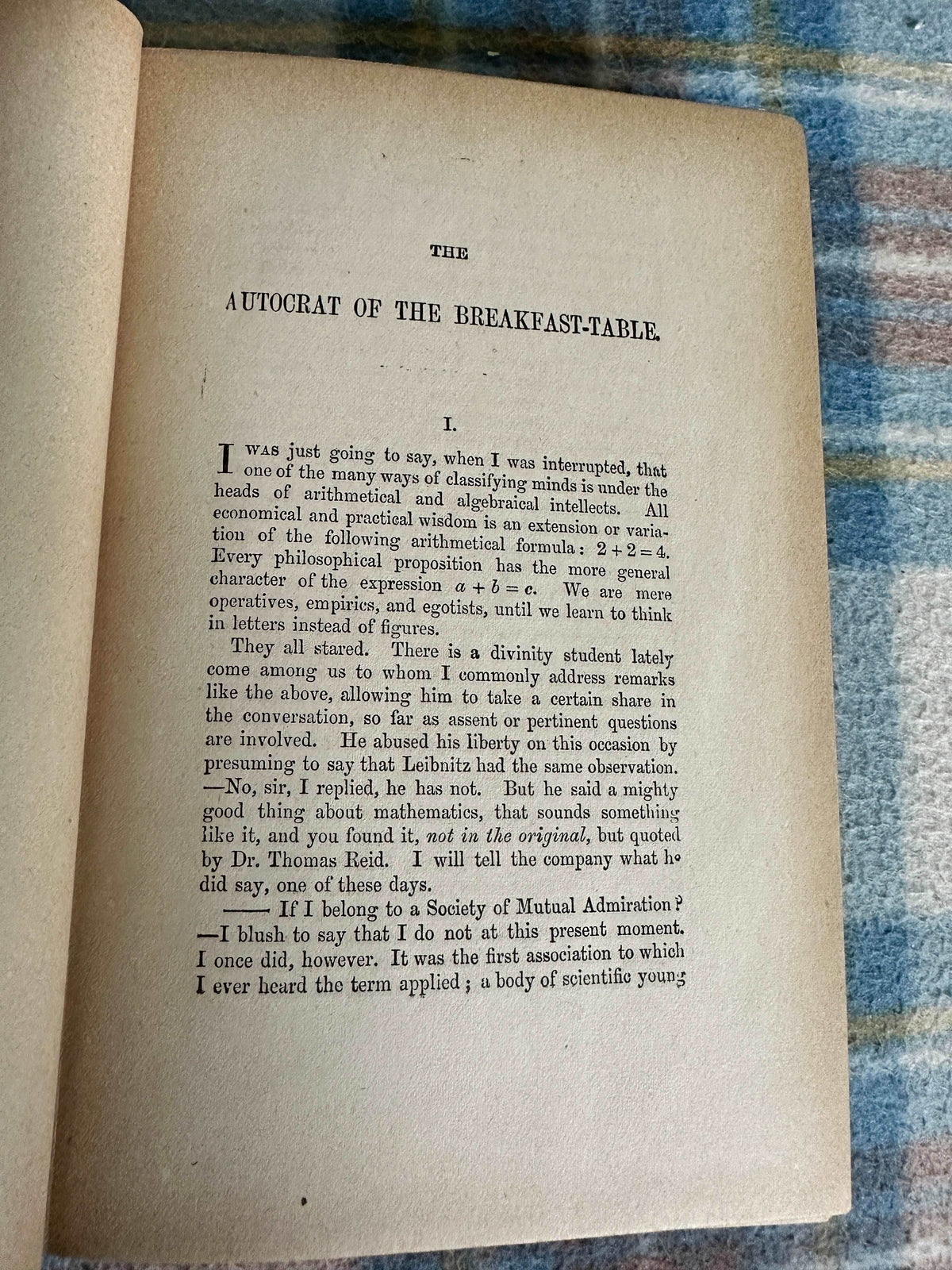 1896 The Autocrat Of The Breakfast Table - Oliver Wendell Holmes( The Grand Colosseum Warehouse Co) - Honeyburn Books (UK)