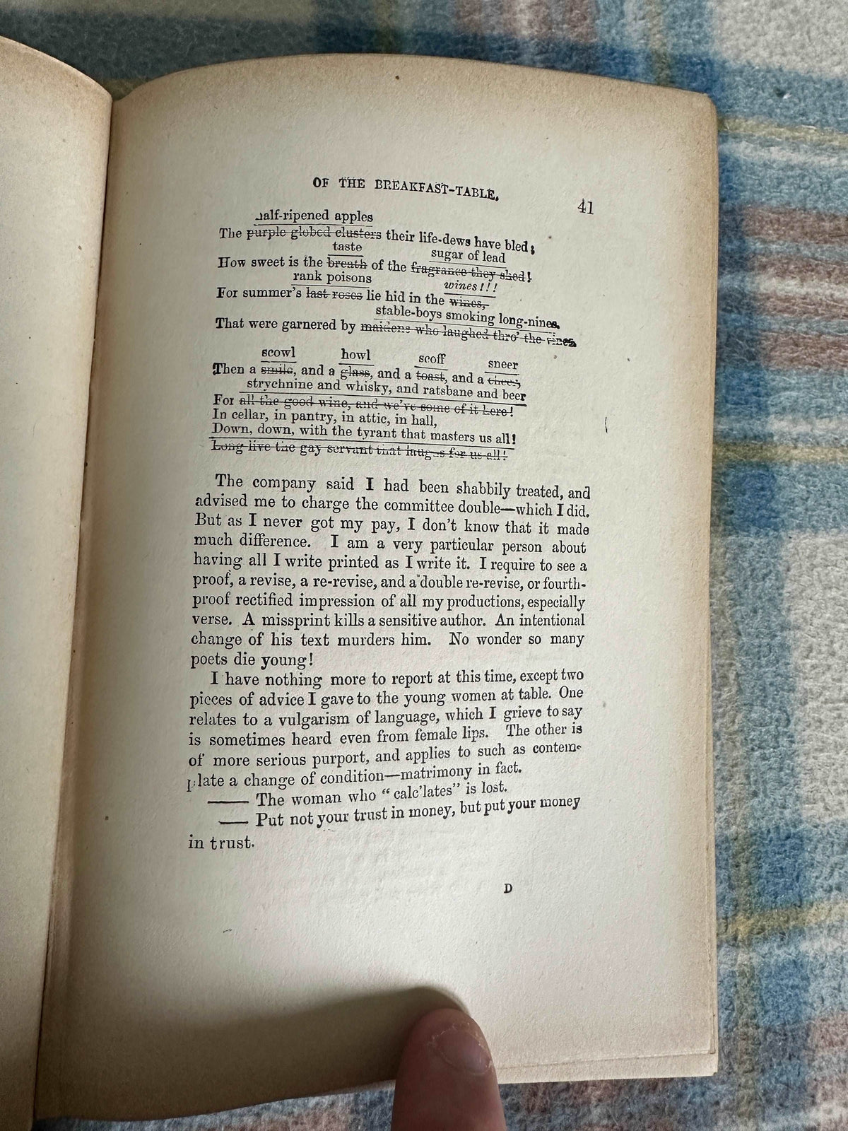 1896 The Autocrat Of The Breakfast Table - Oliver Wendell Holmes( The Grand Colosseum Warehouse Co) - Honeyburn Books (UK)