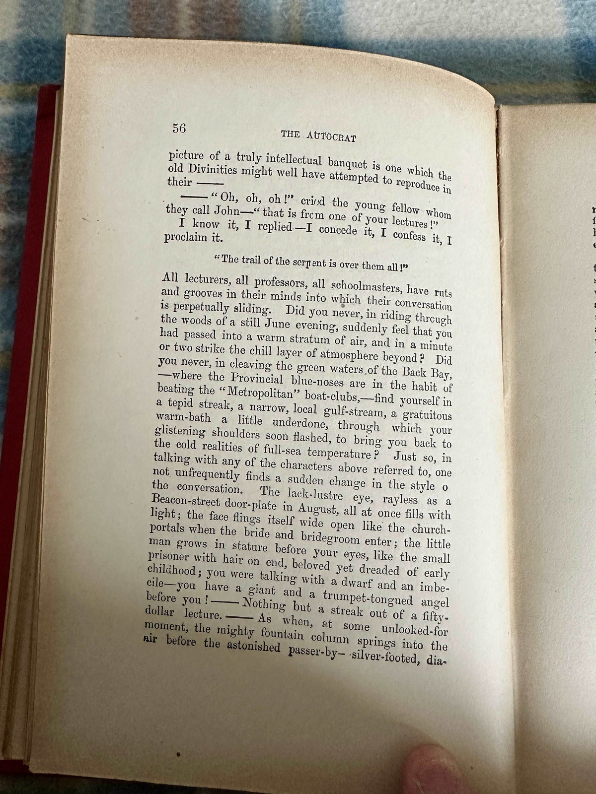 1896 The Autocrat Of The Breakfast Table - Oliver Wendell Holmes( The Grand Colosseum Warehouse Co) - Honeyburn Books (UK)