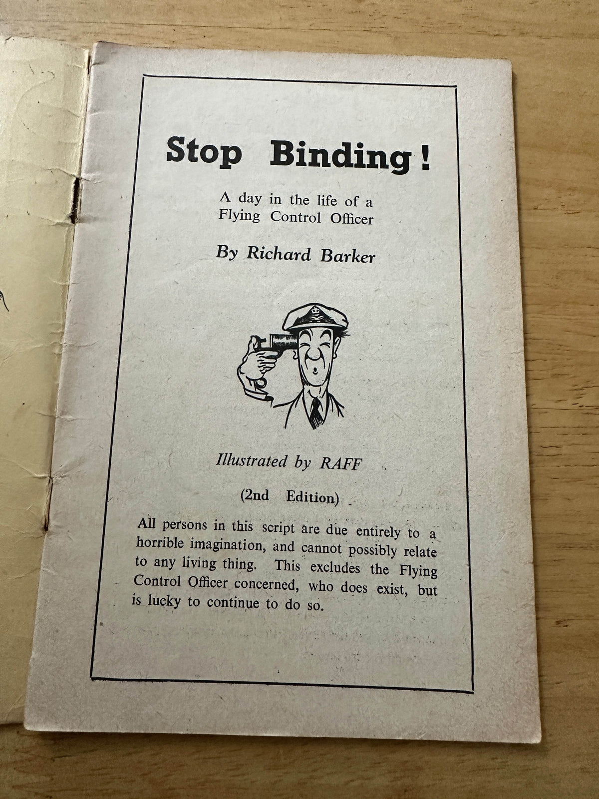 1946 Stop Binding - Richard Barker(Illust RAFF)The Punch Bowl Press - Honeyburn Books (UK)
