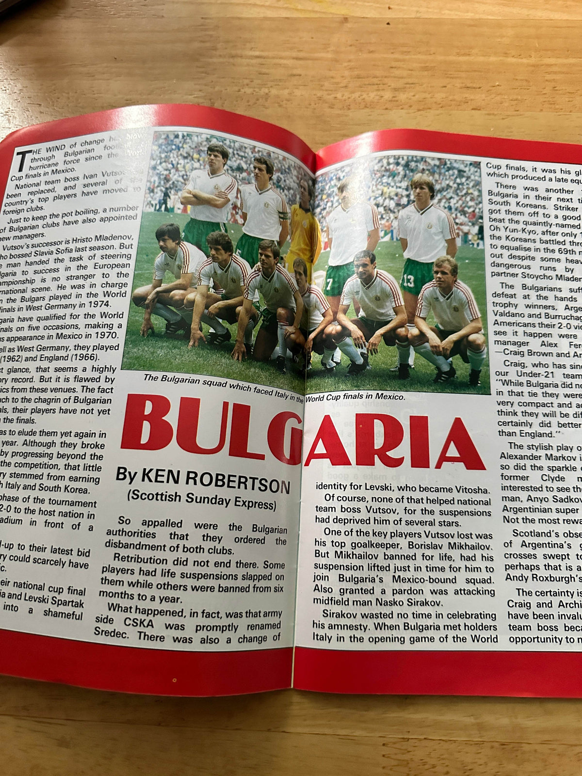 1986 Scotland vs Bulgaria Football Programme 0-0 - Honeyburn Books (UK)