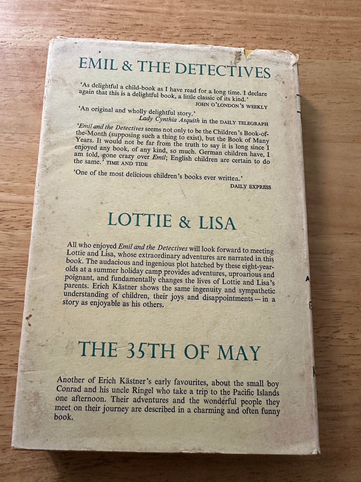 1959 Emil & The Three Twins - Erich Kästner(Walter Trier illustration)Jonathan Cape - Honeyburn Books (UK)