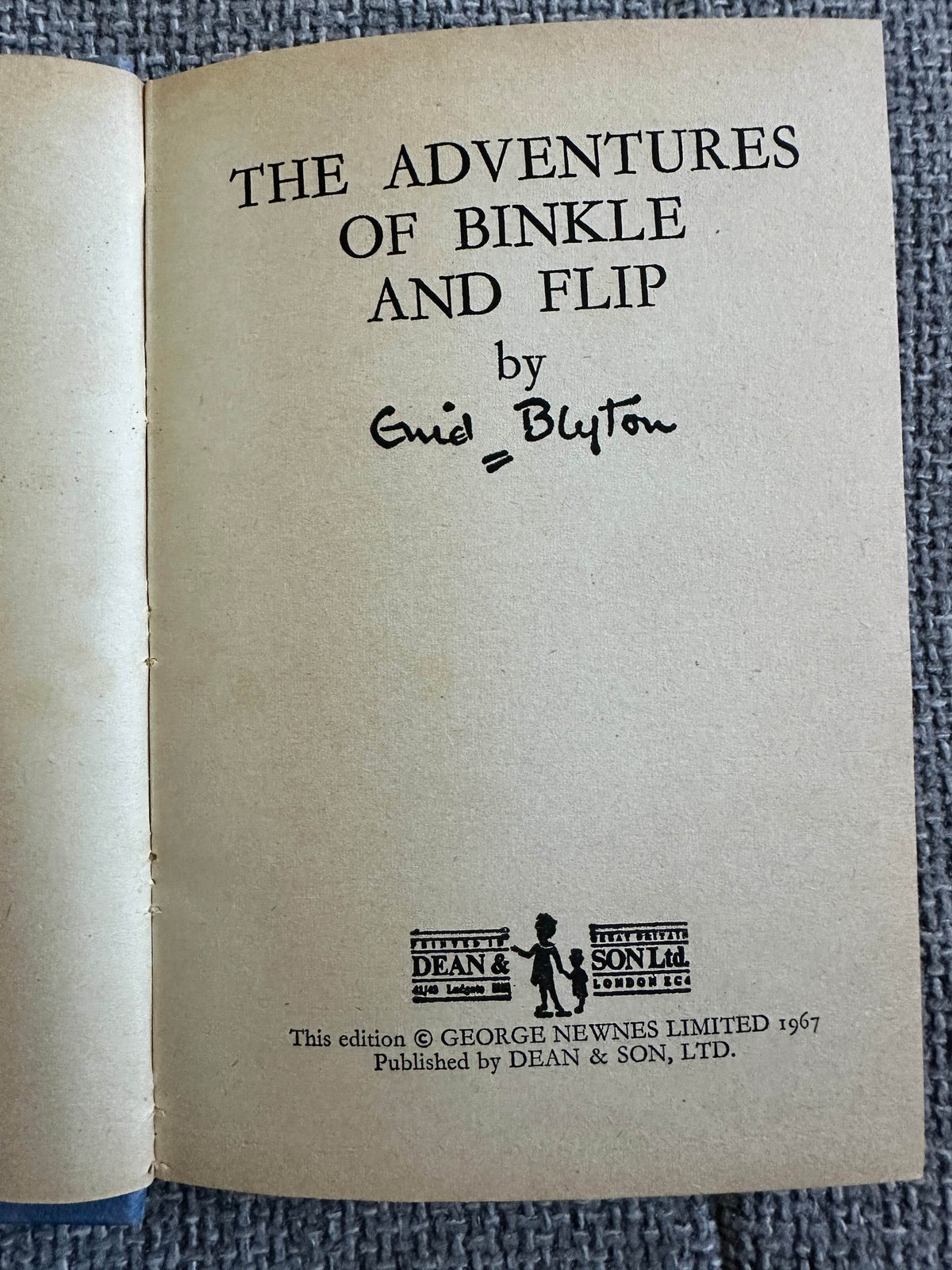 1967 The Adventures of Binkle & Flip - Enid Blyton (Dean & Son Ltd) - Honeyburn Books (UK)