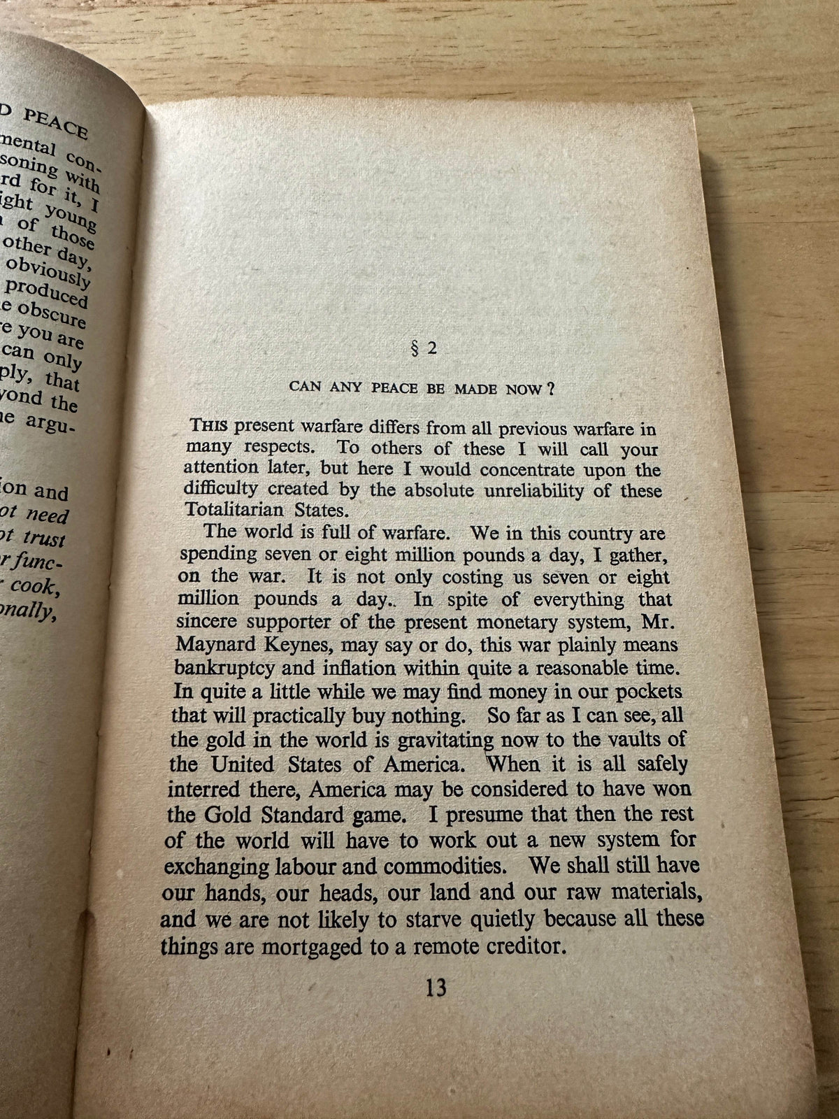 1940*1st* The Common Sense Of War & Peace World Revolution or War Unending - H.G. Wells(Penguin Special) - Honeyburn Books (UK)