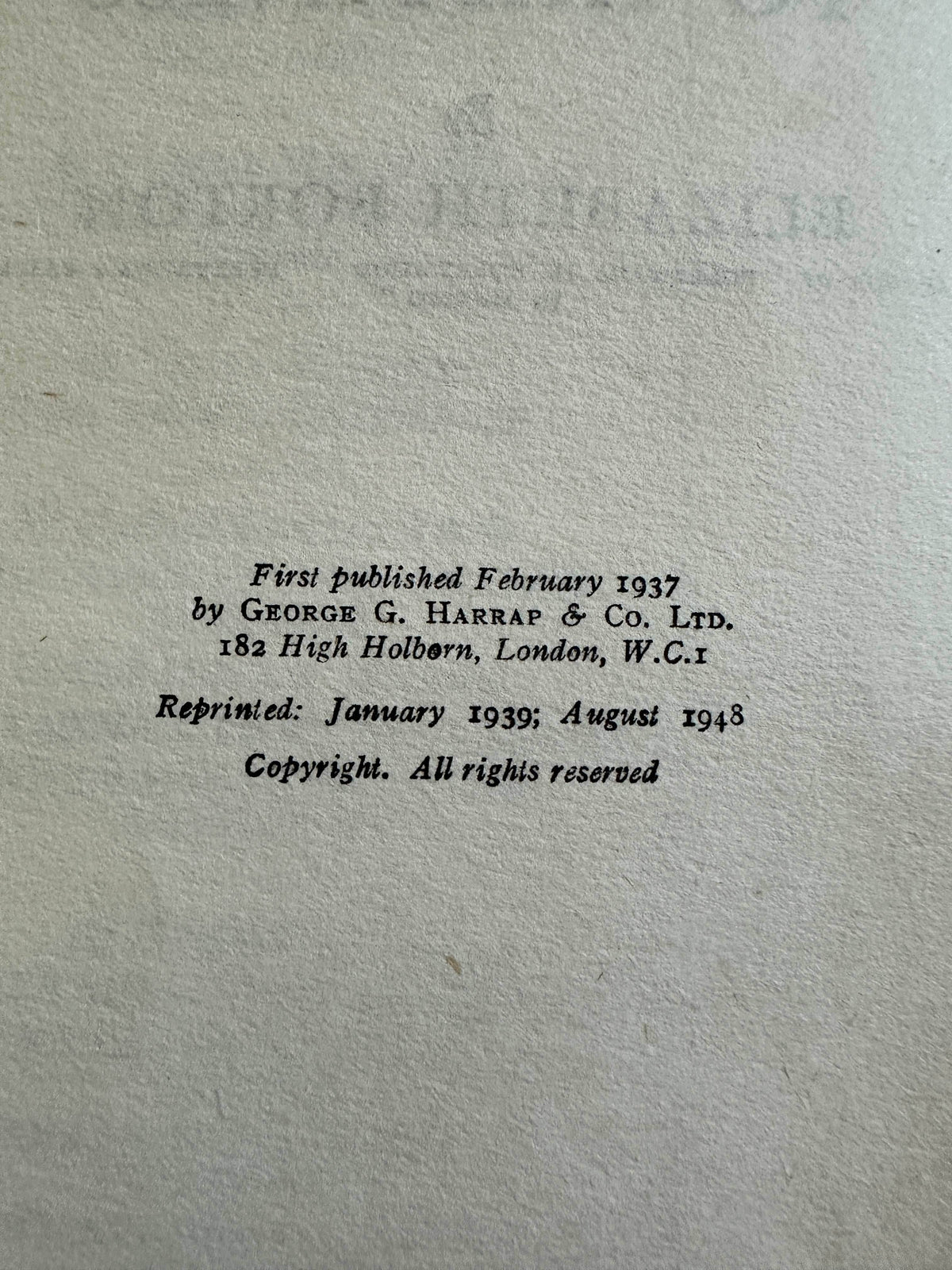 1948 Pollyanna’s Door To Happiness - Elizabeth Borton (George G. Harrap & Co. Ltd) - Honeyburn Books (UK)