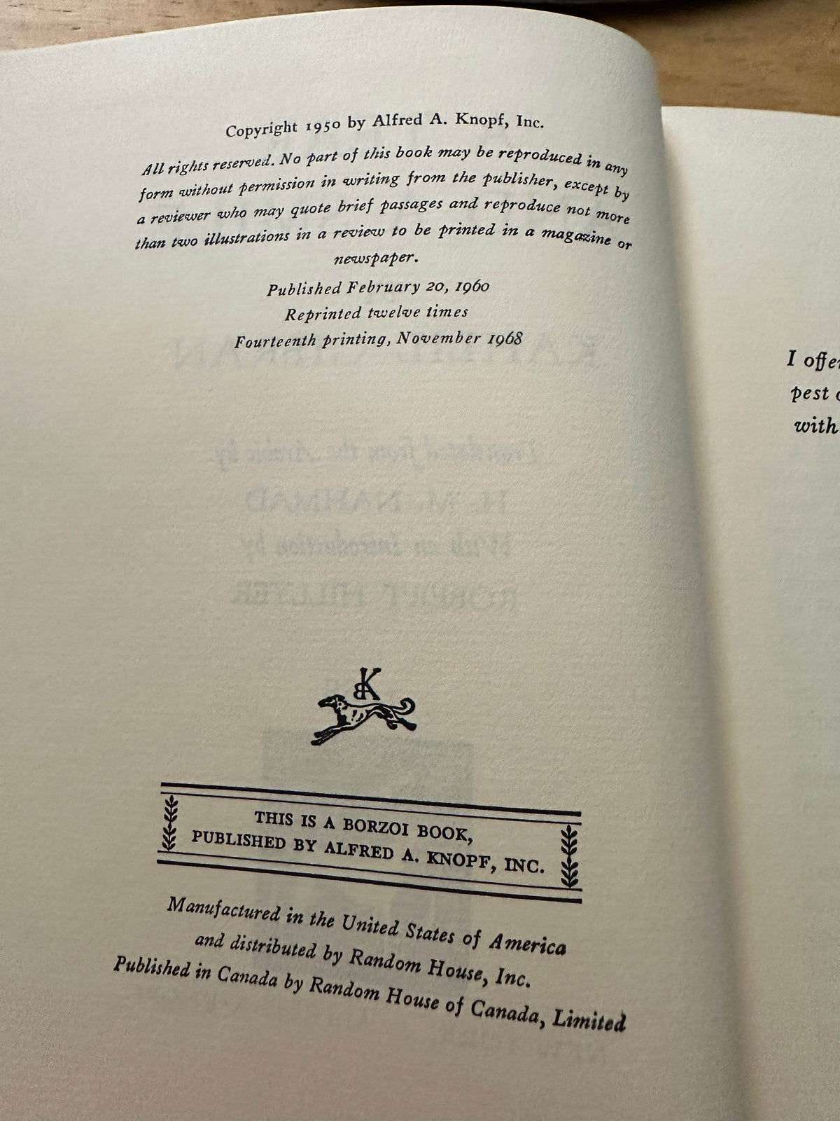 1968 A Tear & A Smile - Kahlil Gibran(intro by Robert Hillyer translated from Arabic by H. M. Nahmad (Borzoi Books Alfred A. Knopf Publisher New York - Honeyburn Books (UK)