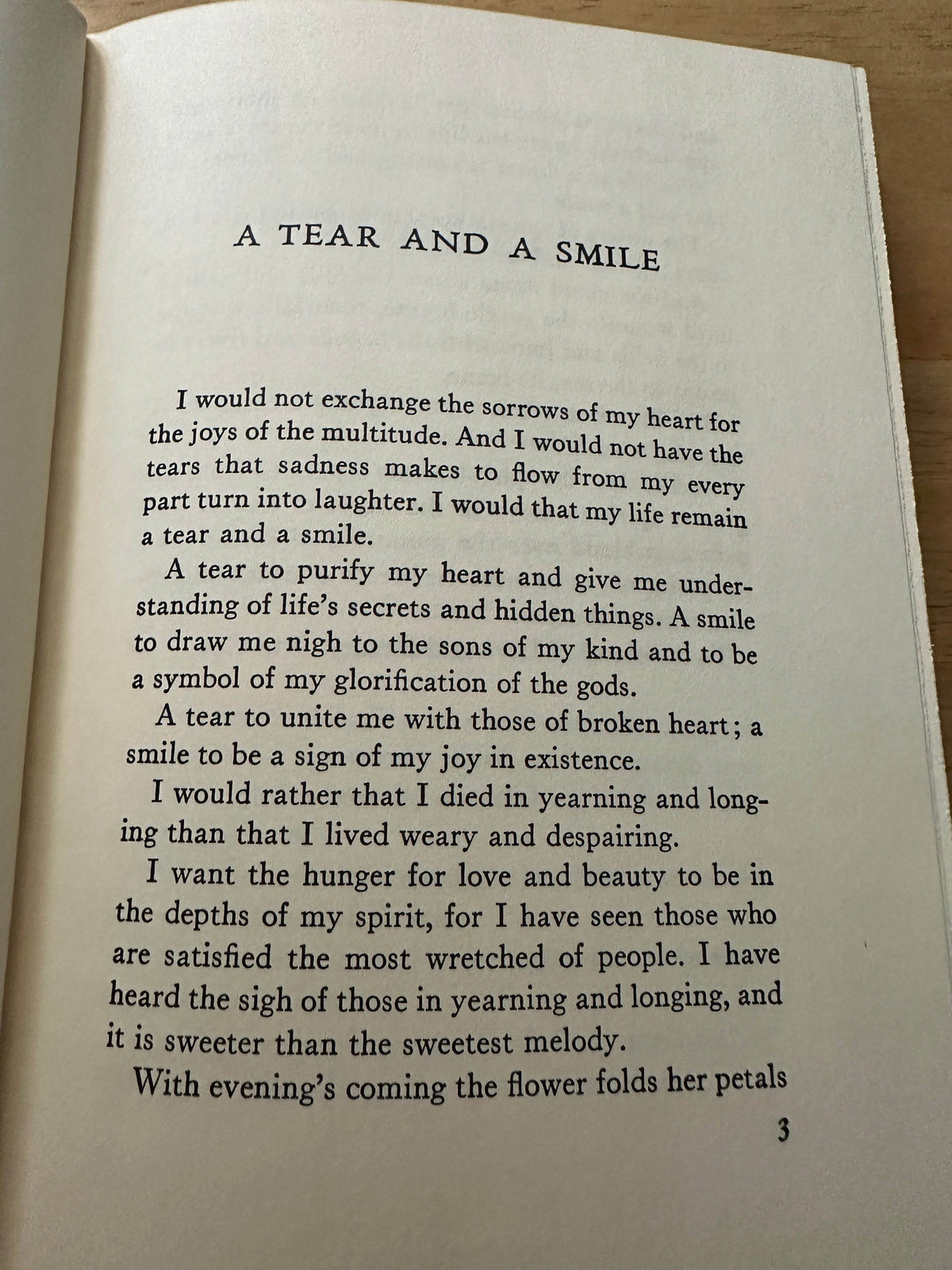 1968 A Tear & A Smile - Kahlil Gibran(intro by Robert Hillyer translated from Arabic by H. M. Nahmad (Borzoi Books Alfred A. Knopf Publisher New York - Honeyburn Books (UK)
