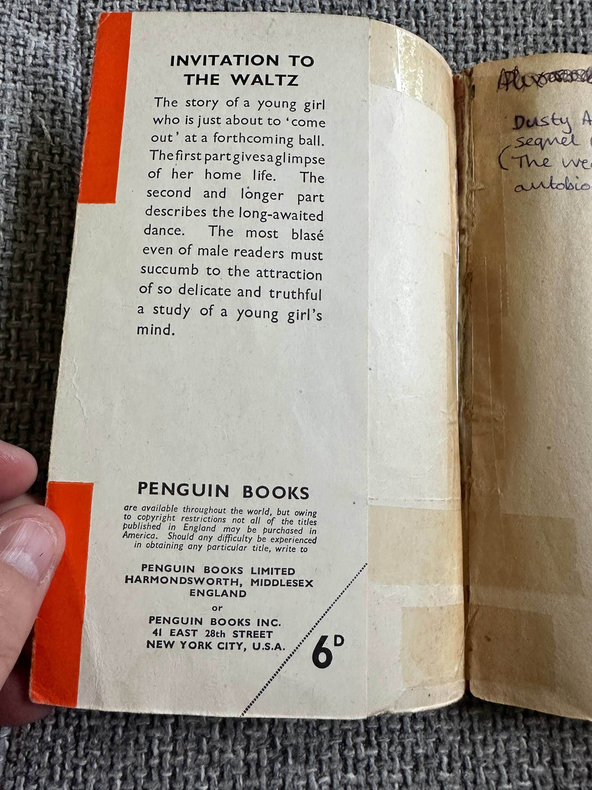 1941*1st* Invitation To The Waltz - Rosamond Lehmann (Penguin) - Honeyburn Books (UK)