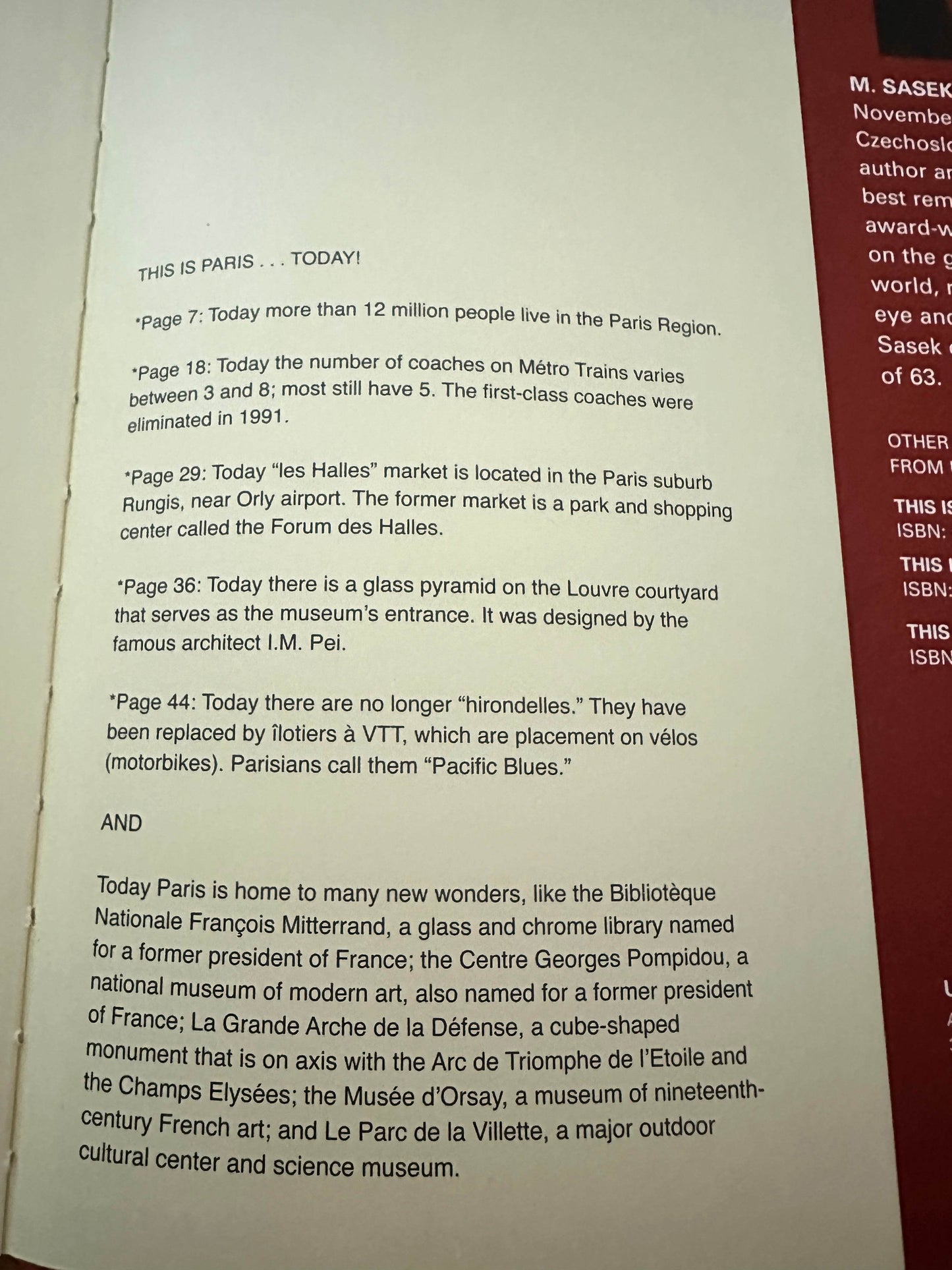 2013 This Is Paris - Miroslav Sasek(Universe Publishing) - Honeyburn Books (UK)