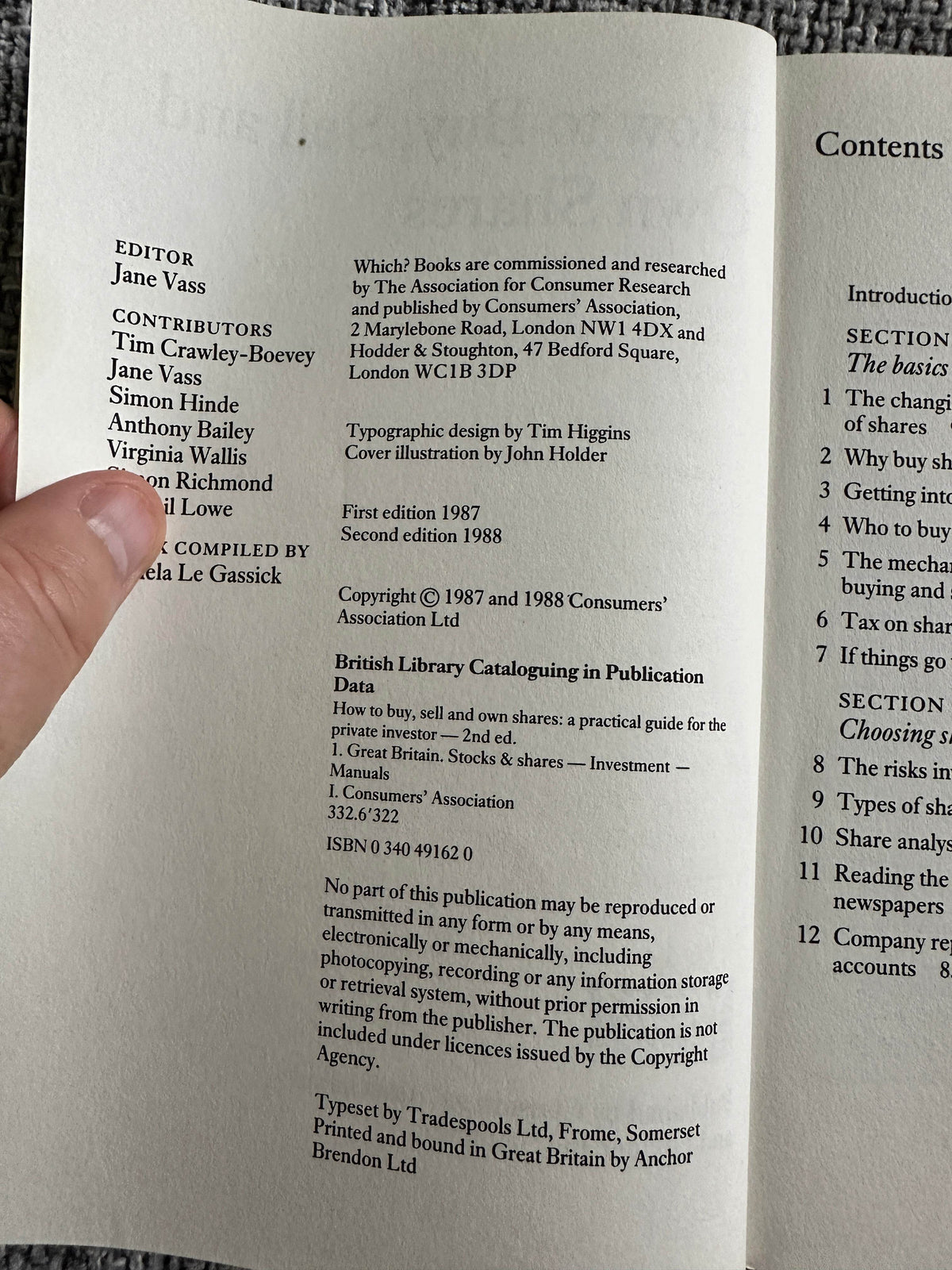 1988 How To Buy, Sell & Own Shares - Consumers Association Which Books(Hodder & Stoughton) - Honeyburn Books (UK)