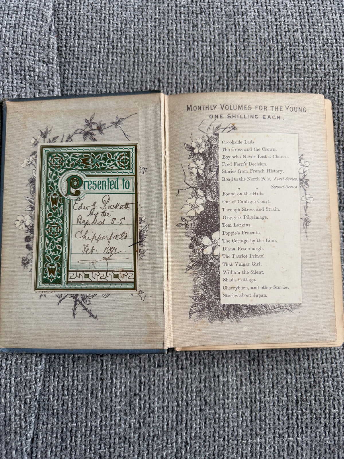 1892 Nobody Never Told Me, Sir’ - Edith Harvey Brooks (Religious Tract Society) - Honeyburn Books (UK)