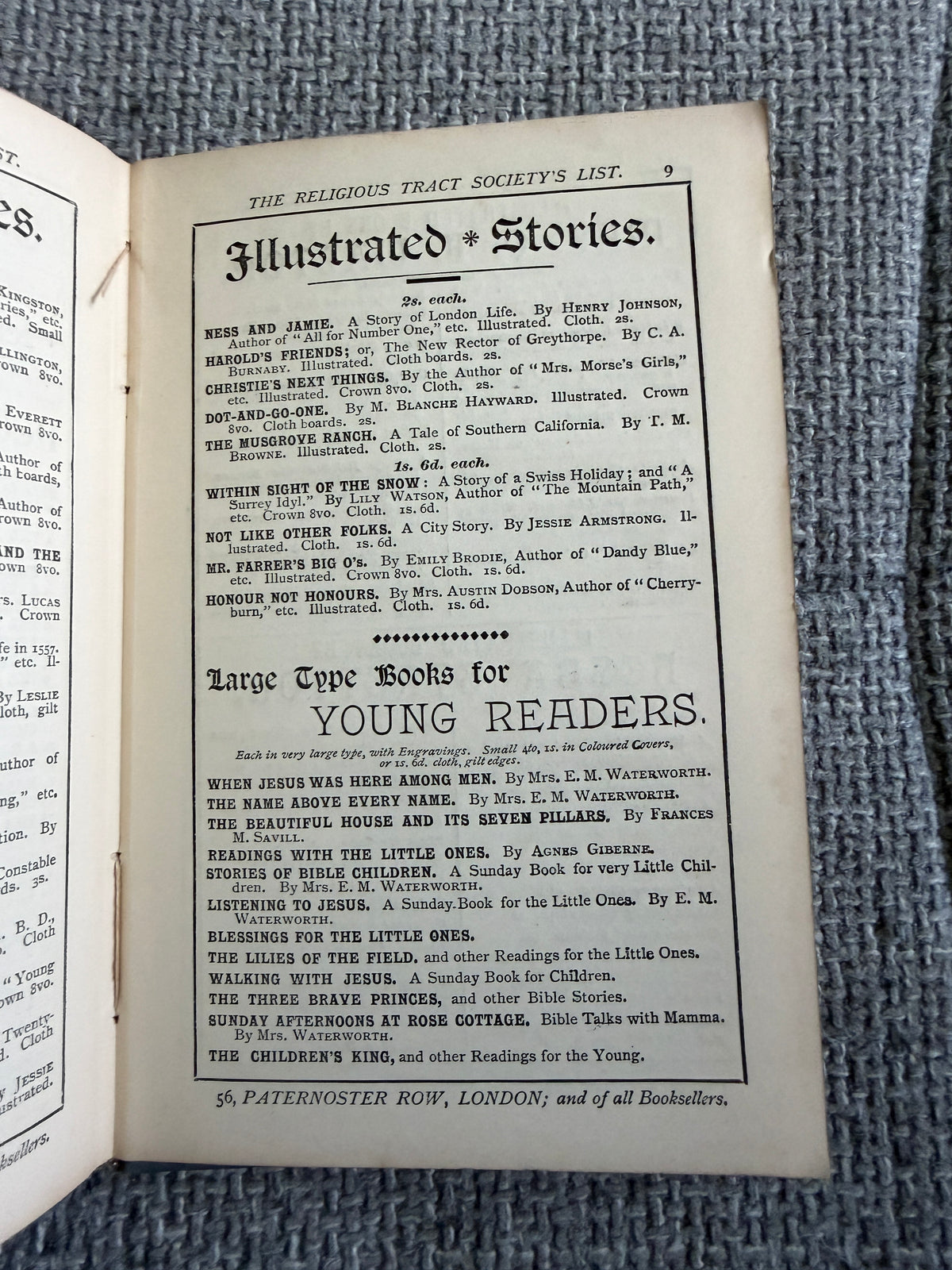 1892 Nobody Never Told Me, Sir’ - Edith Harvey Brooks (Religious Tract Society) - Honeyburn Books (UK)