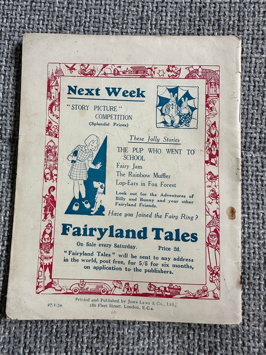 1934 Fairyland Tales (No598) John Leng Publisher - Honeyburn Books (UK)