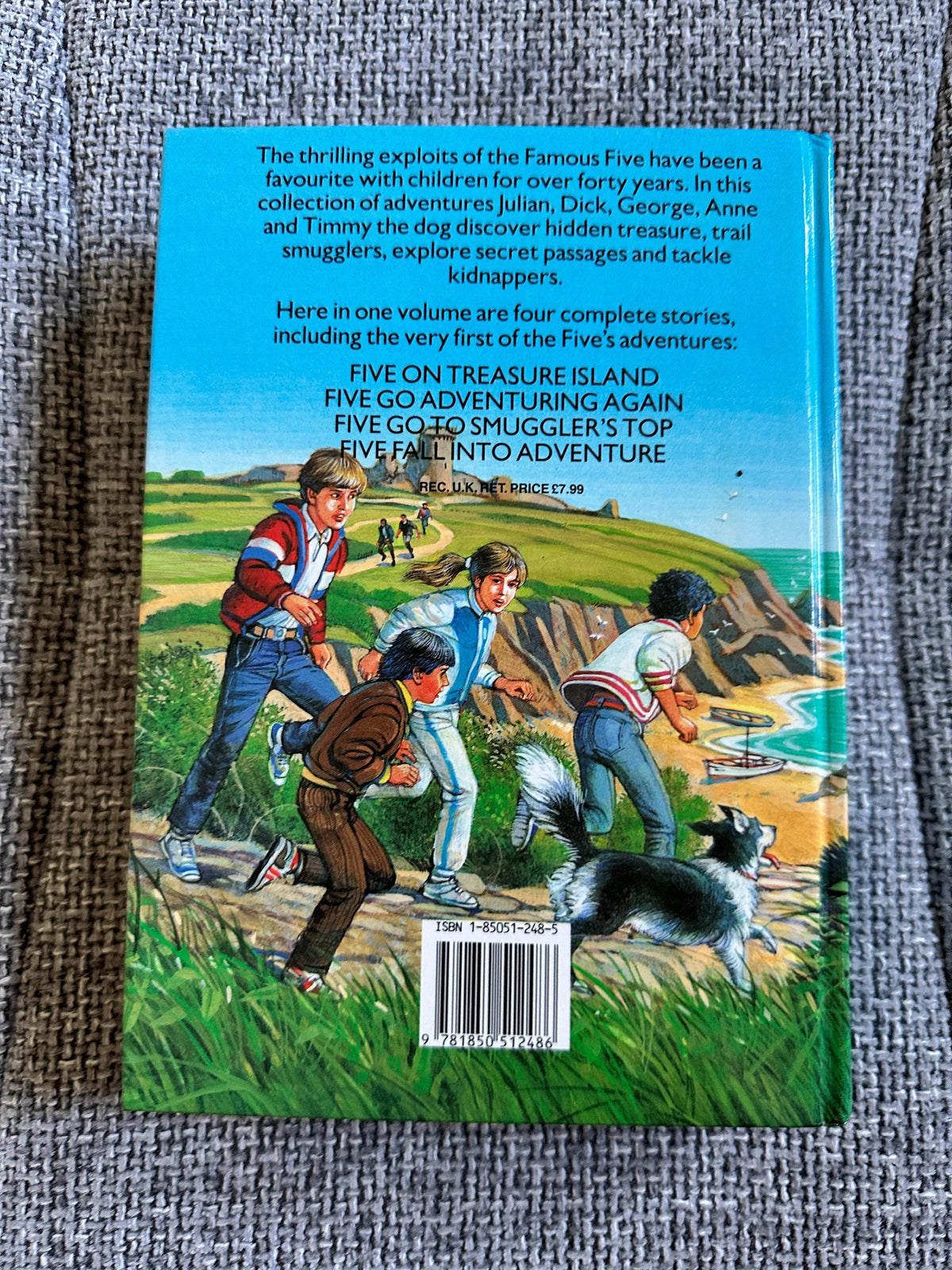 1988 The Exciting Adventures of The Famous Five(4 books Five On Treasure Island, Five Go Adventuring Again, Five Go To Smuggler’s Top,Five Fall Into Adventure) Enid Blyton(Illust Jolyne Knox) Treasure Press - Honeyburn Books (UK)
