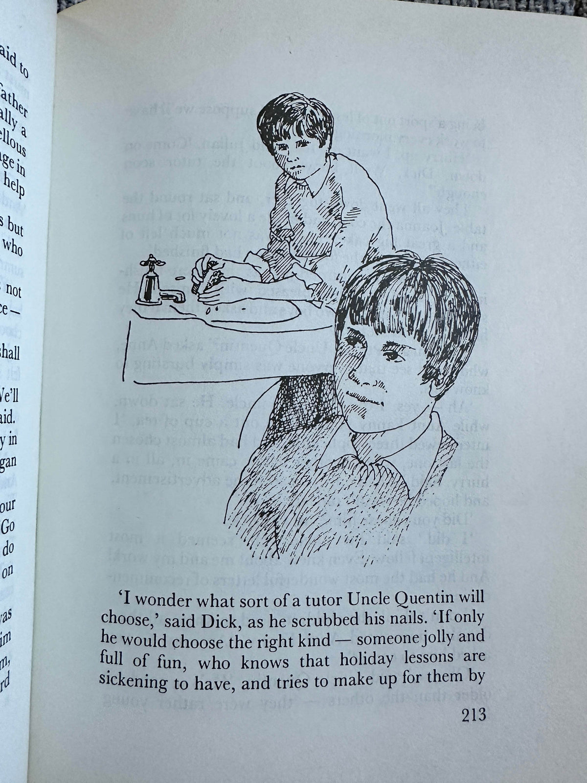 1988 The Exciting Adventures of The Famous Five(4 books Five On Treasure Island, Five Go Adventuring Again, Five Go To Smuggler’s Top,Five Fall Into Adventure) Enid Blyton(Illust Jolyne Knox) Treasure Press - Honeyburn Books (UK)