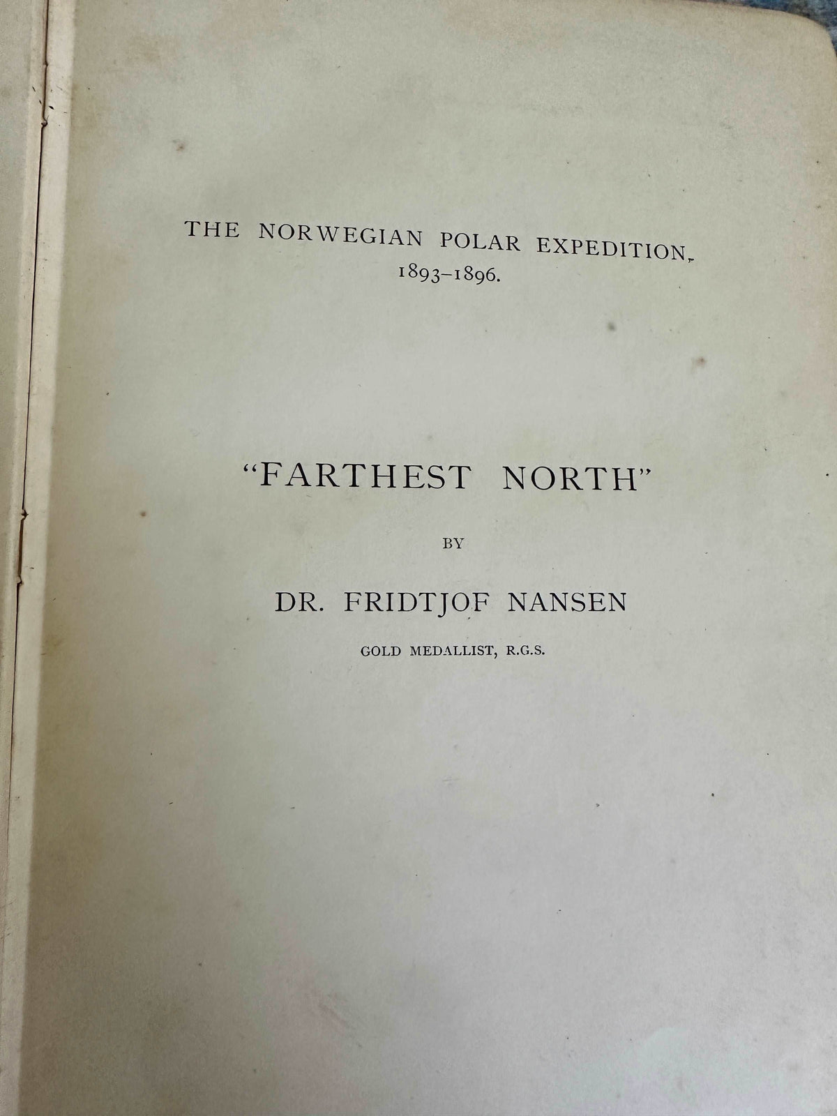 1897*1st* Farthest North - Dr. Fridtjof Nansen(Archibald Constable & Company) Volume One - Honeyburn Books (UK)