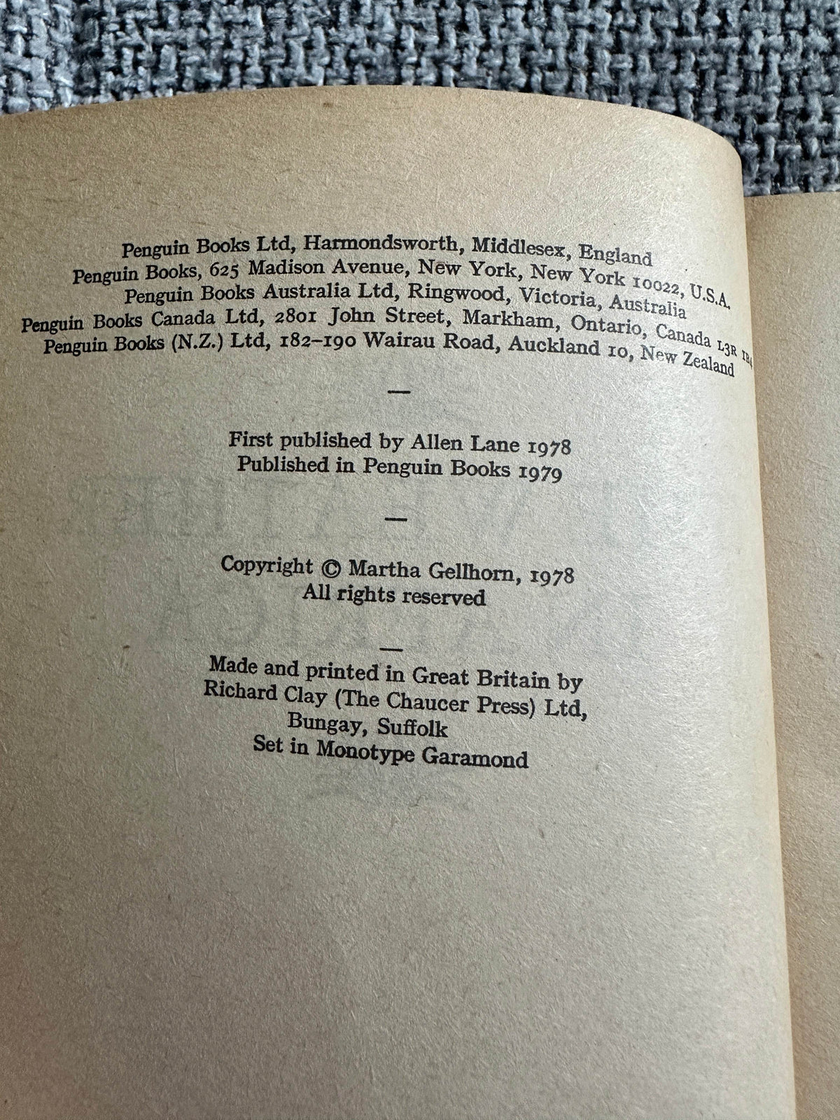 1979*1st* The Weather In Africa - Martha Gellhorn(Penguin) - Honeyburn Books (UK)