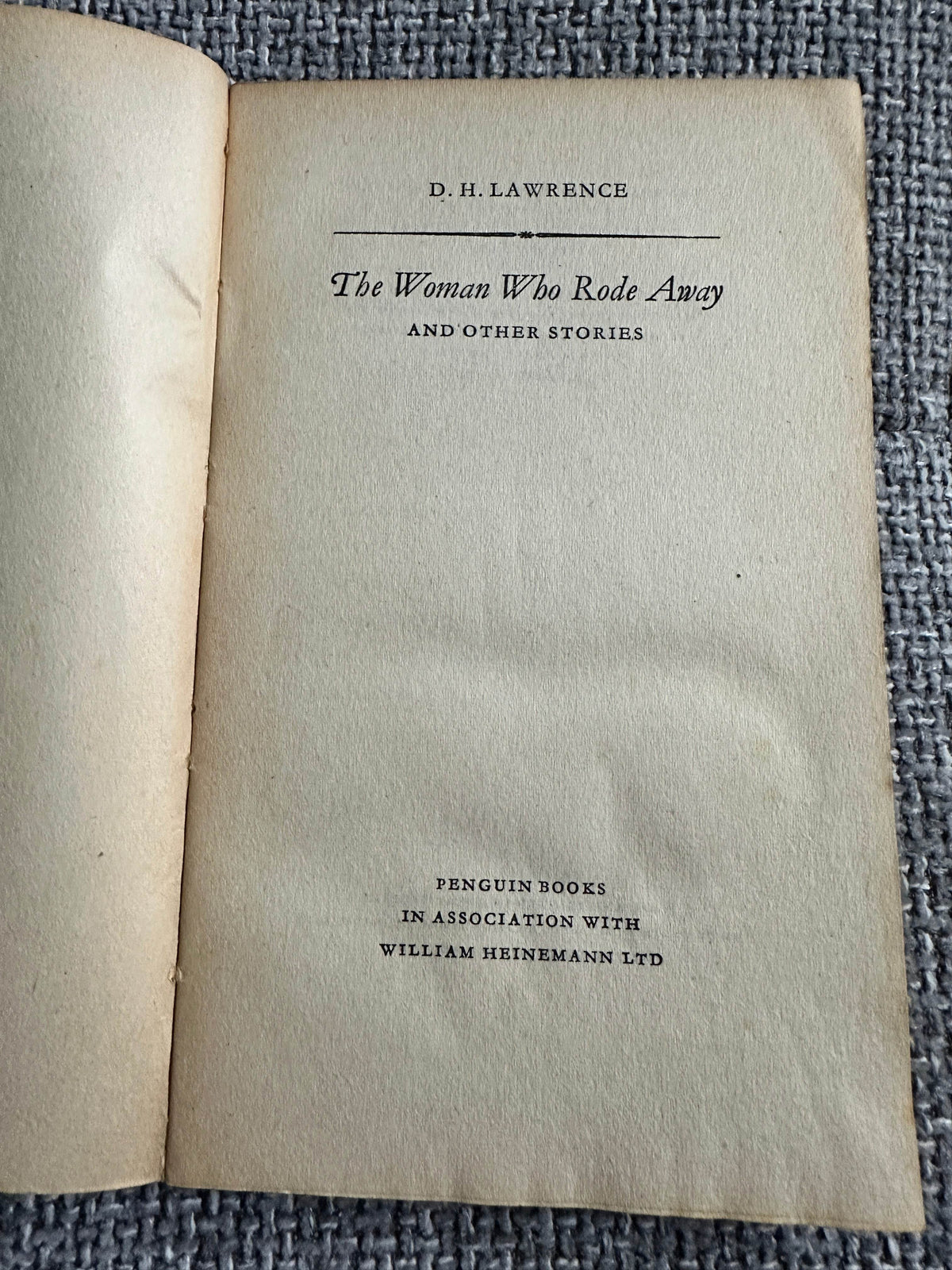 1951 The Woman Who Rode Away & Other Stories by D. H. Lawrence (Penguin) - Honeyburn Books (UK)