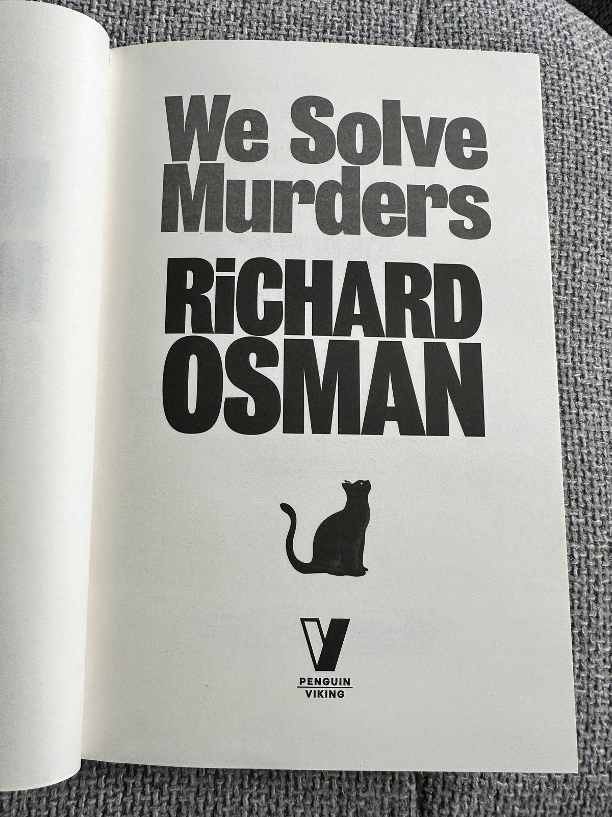 2024*1st* We Solve Murders - Richard Osman (Penguin / Viking) - Honeyburn Books (UK)