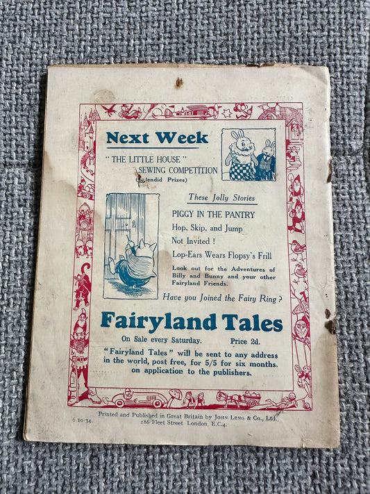 1934 Fairyland Tales (No634) John Leng Publisher) - Honeyburn Books (UK)