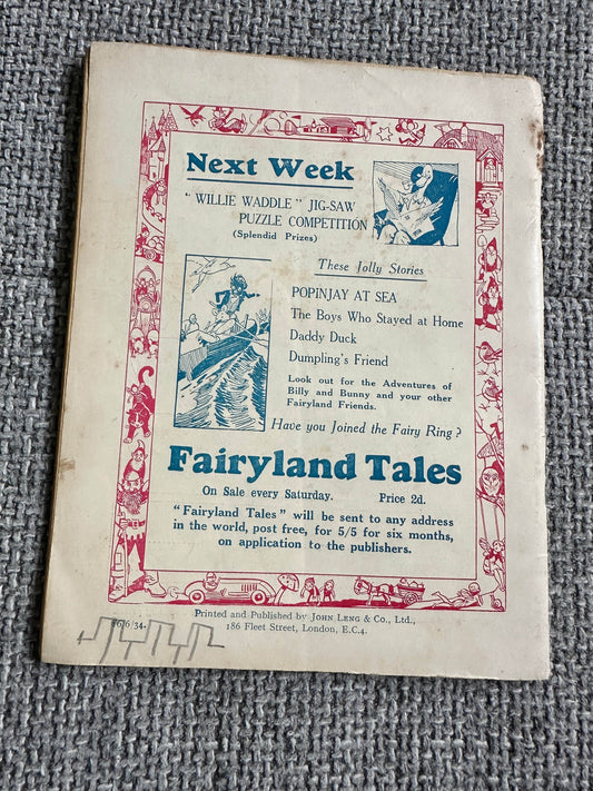1934 Fairyland Tales (No618) John Leng Publisher) - Honeyburn Books (UK)