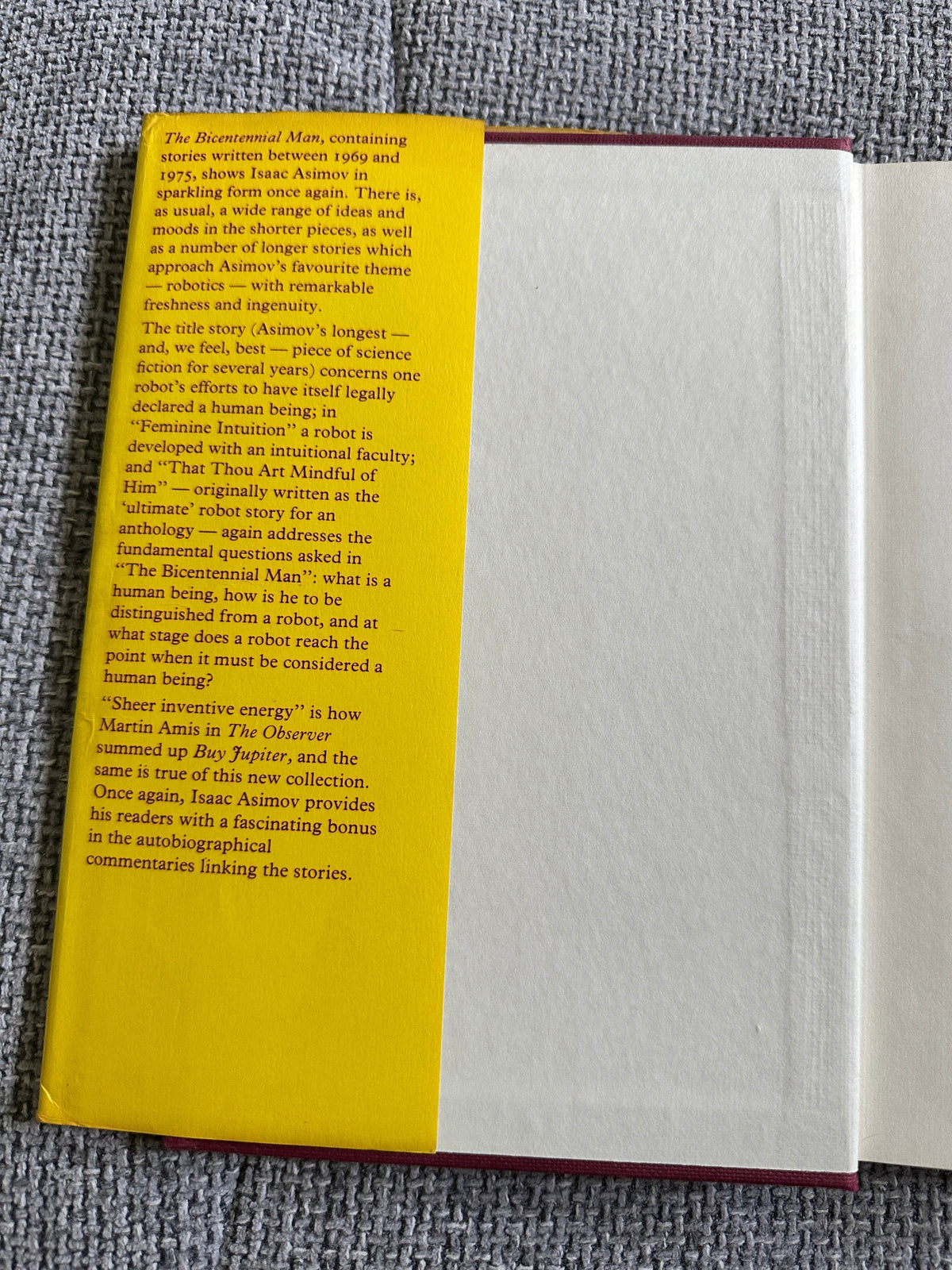 1977*1st* The Bicentennial Man & Other Stories - Isaac Asimov (Book Club) - Honeyburn Books (UK)