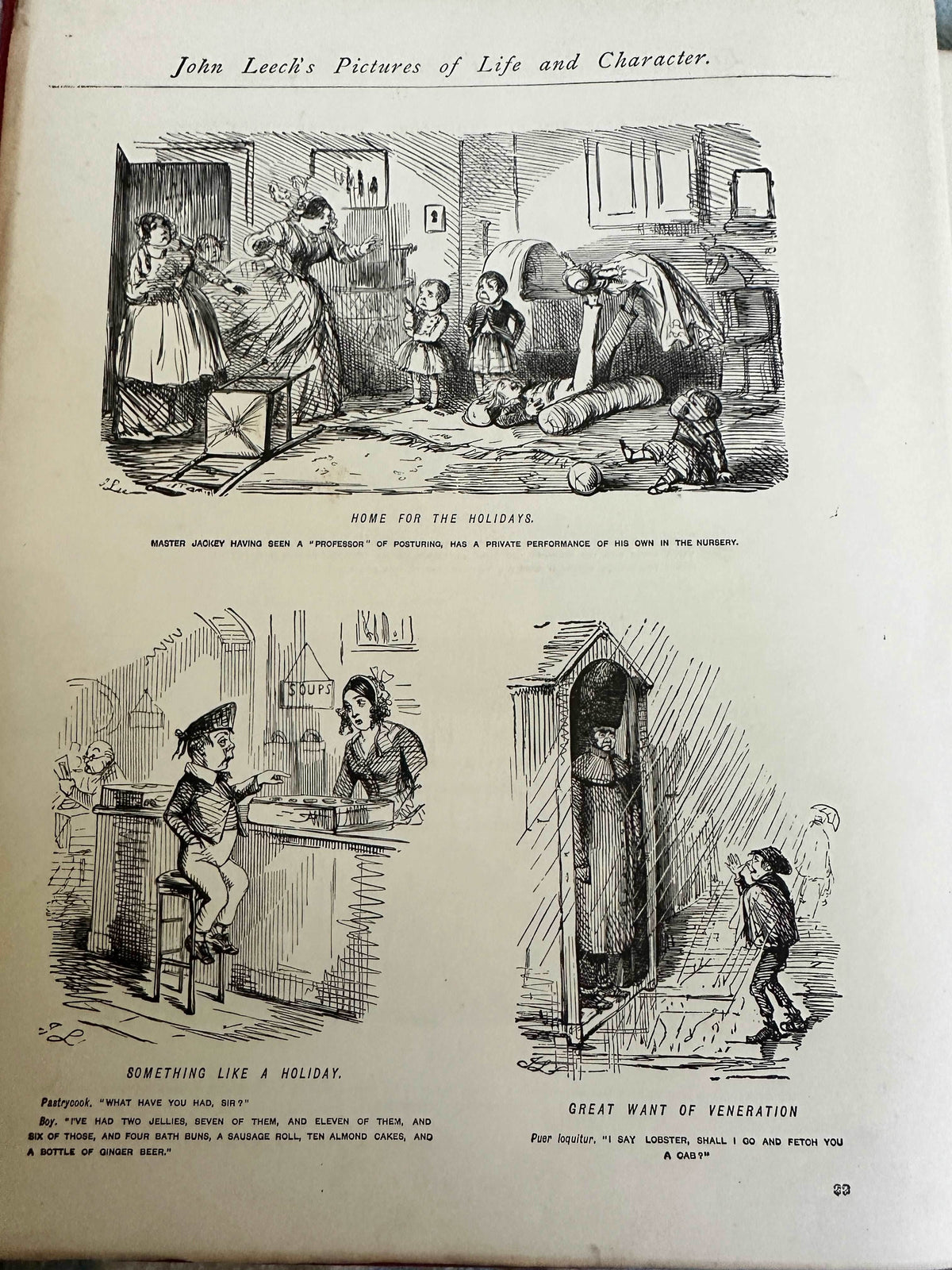 1887 John Leech’s Pictures Of Life & Character from the collection of “Mr Punch” Bradbury & Agnew - Honeyburn Books (UK)
