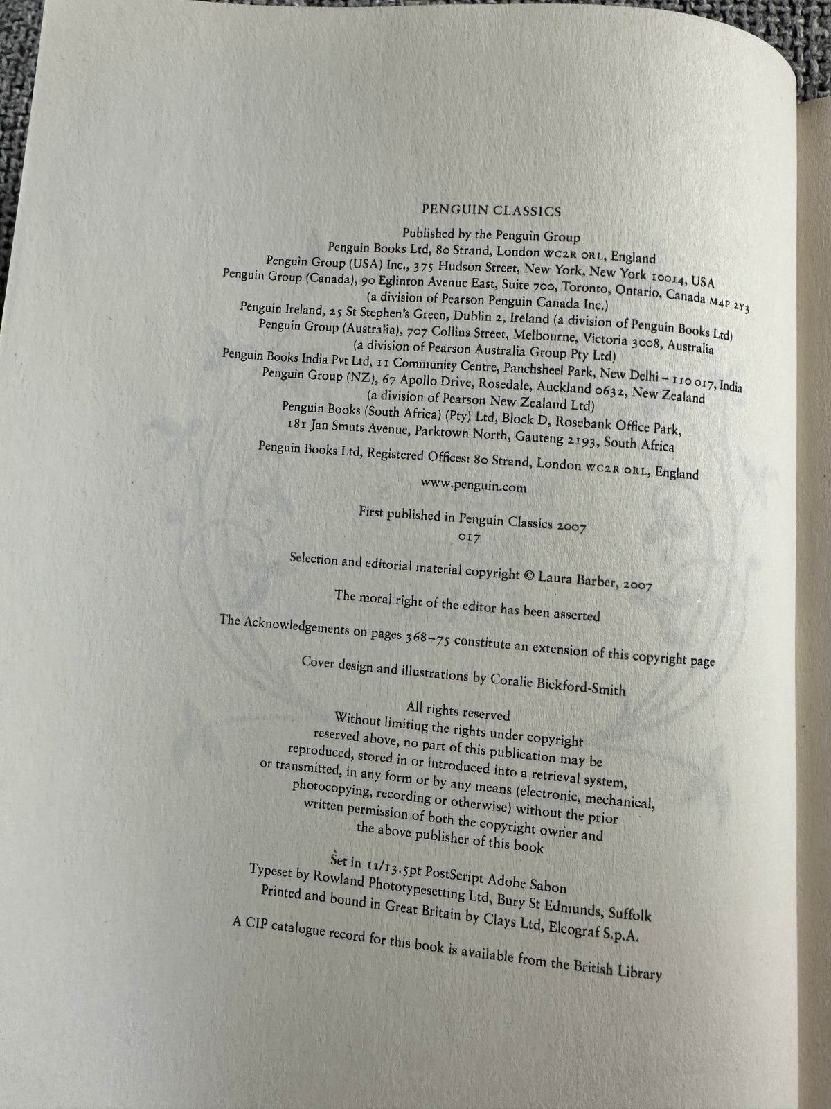 2007 Penguins Poems For Life - Laura Barber selection (Penguin Books) - Honeyburn Books (UK)