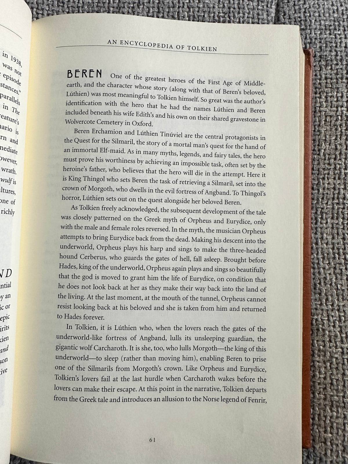 2019 An Encyclopaedia of Tolkien The History & Mythology - David Day (Canterbury Classics San Diego) - Honeyburn Books (UK)