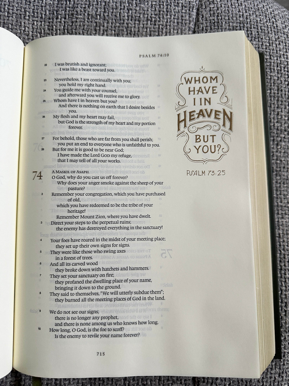 2016 ESV Illuminated Bible (Art Tourling Edition) Dana Tanamachi artwork. Crossways Publisher. - Honeyburn Books (UK)