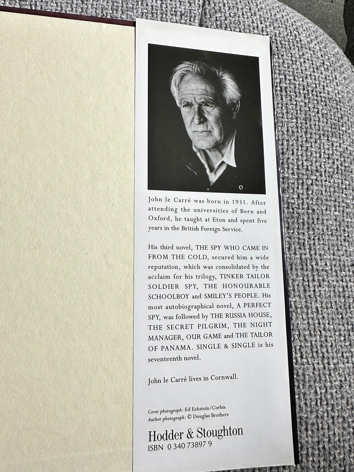 1999*Handsigned 1st* Single & Single - John Le Carré (Hodder & Stoughton) - Honeyburn Books (UK)