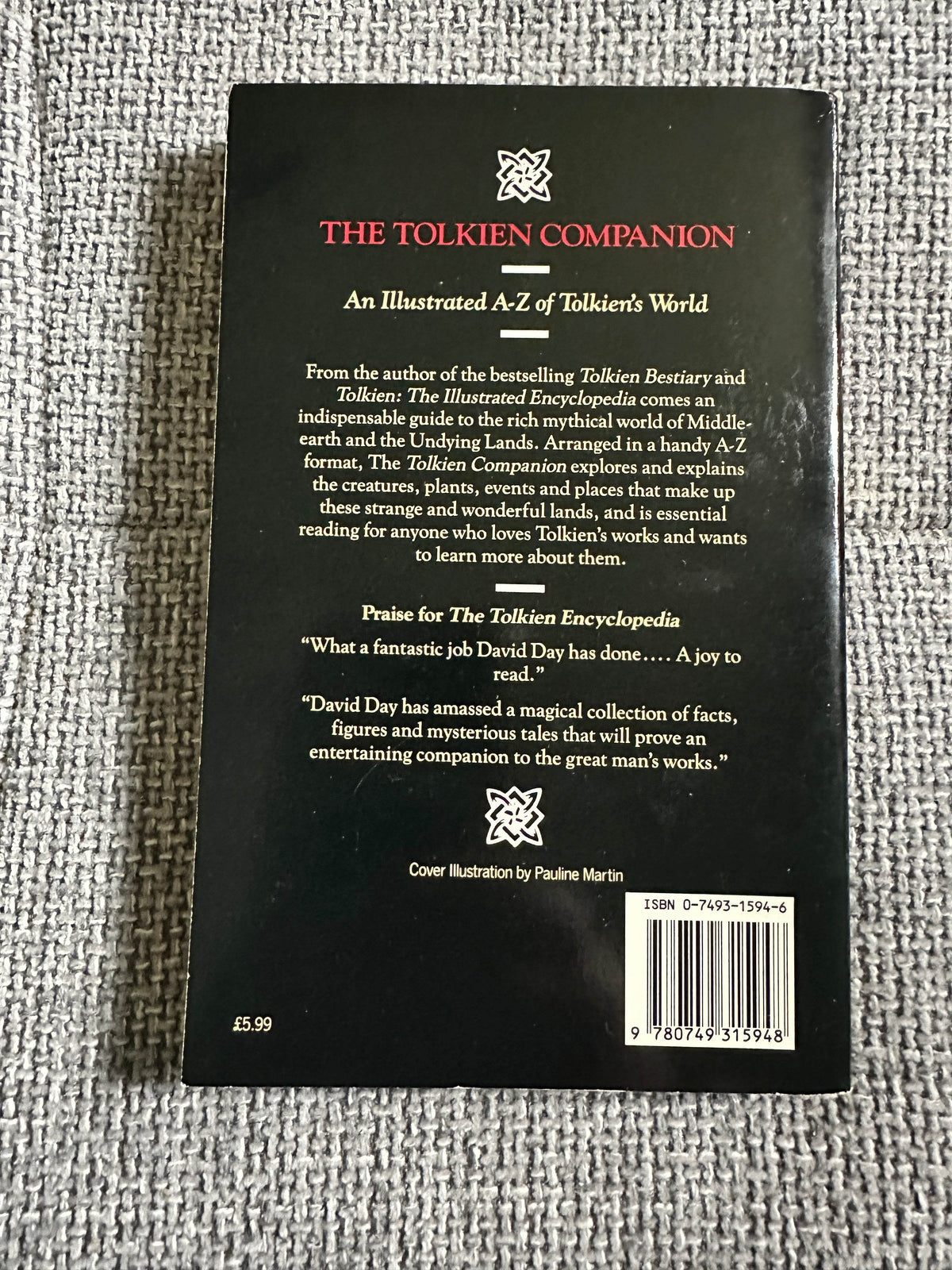 1993 The Tolkien Companion - David Day(Mandarin Publishers) - Honeyburn Books (UK)