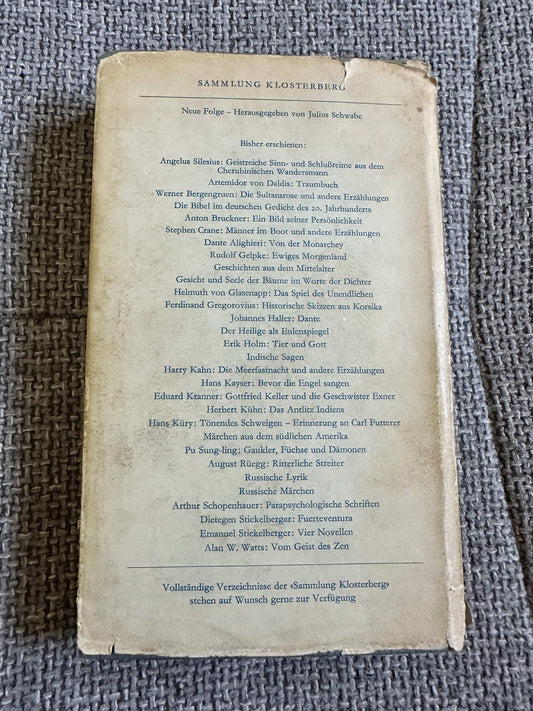 1967 Deutsche Barocklyrik (German Baroque Poetry) Sammlung Klosterberg (Schwabe & Co) - Honeyburn Books (UK)
