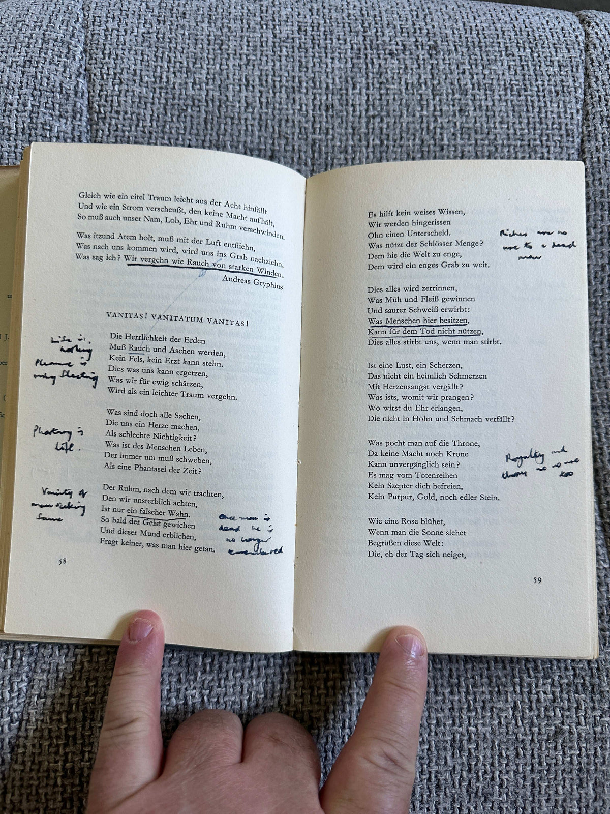 1967 Deutsche Barocklyrik (German Baroque Poetry) Sammlung Klosterberg (Schwabe & Co) - Honeyburn Books (UK)