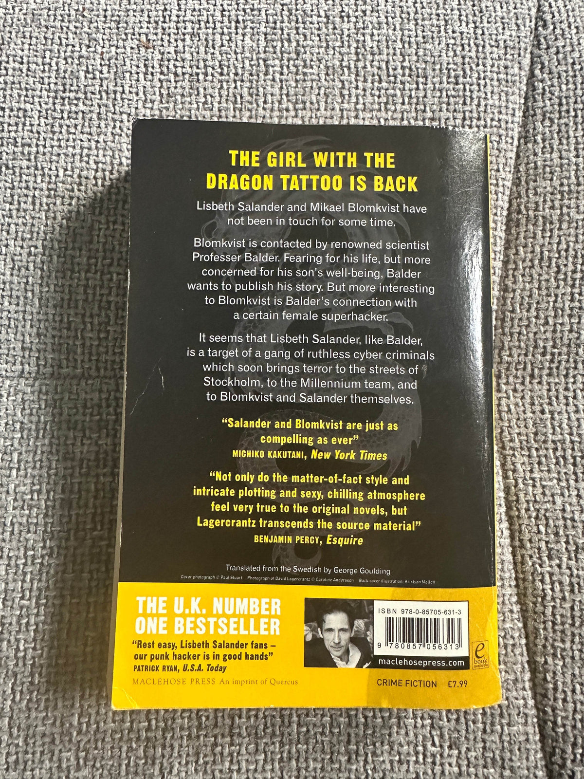 2016 The Girl In The Spider’s Web - David Lagercrantz(Maclehose Quercus) - Honeyburn Books (UK)