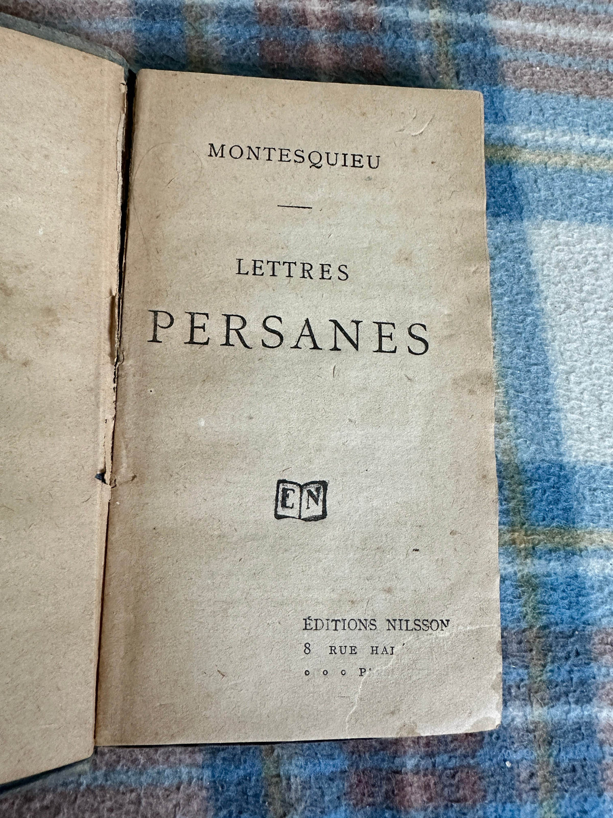 1930’s Lettres Persanes(Persian Letters) Montesquieu(Éditions Nilsson) - Honeyburn Books (UK)
