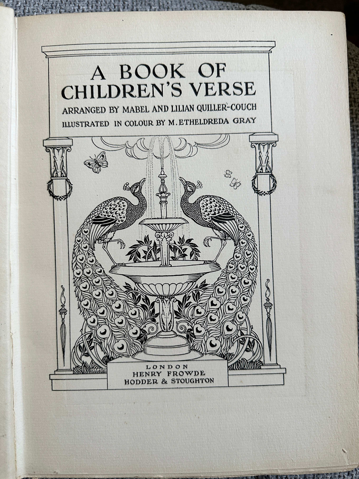 1911*1st* A Book Of Children’s Verse - Mabel & Lilian Quiller-Couch (Illust Millicent Etheldreda Gray) Henry Frowde Publisher. - Honeyburn Books (UK)
