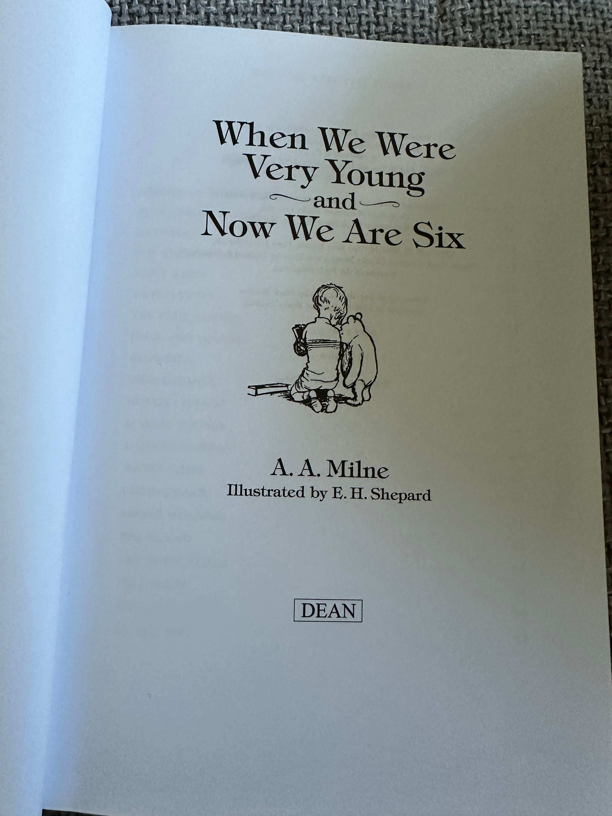2002 When We Were Very Young & Now We Are Six - A. A. Milne (E. H. Shepard Illust) Dean - Honeyburn Books (UK)