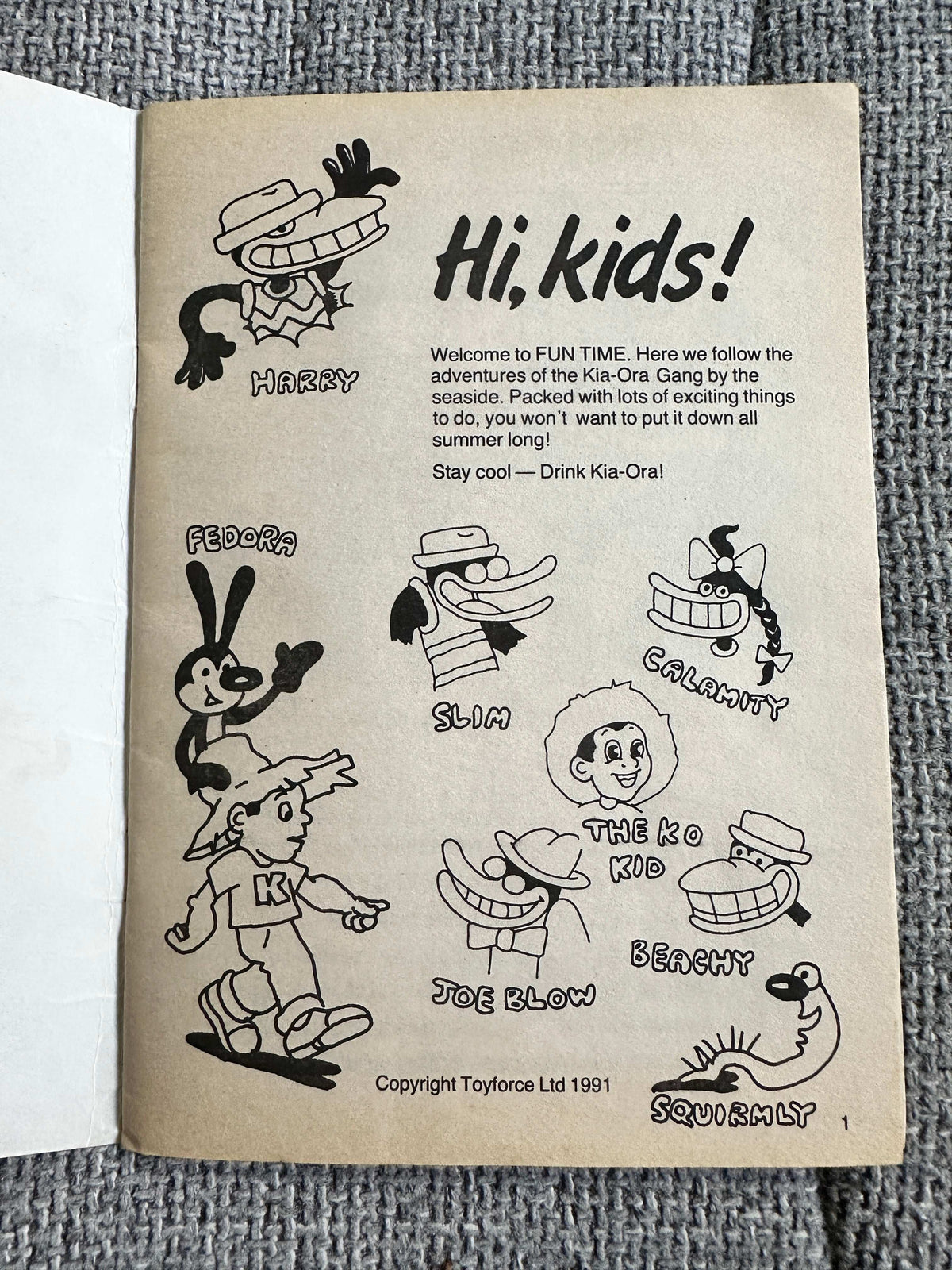 1991 Kia-Ora Fun Time - Toyforce Ltd - Honeyburn Books (UK)