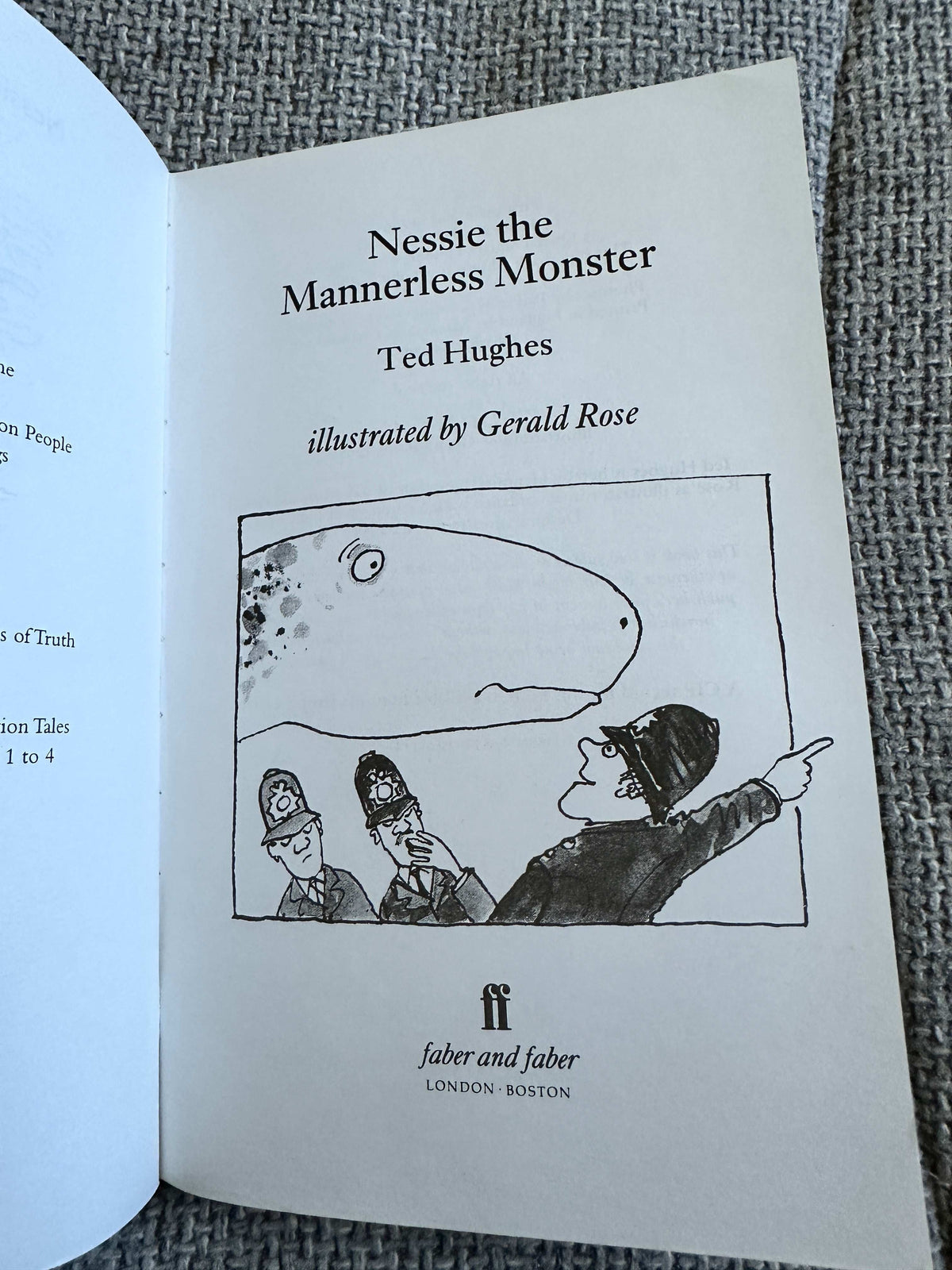 1992 Nessie The Mannerless Monster - Ted Hughes (Gerald Rose Illust) Faber & Faber - Honeyburn Books (UK)