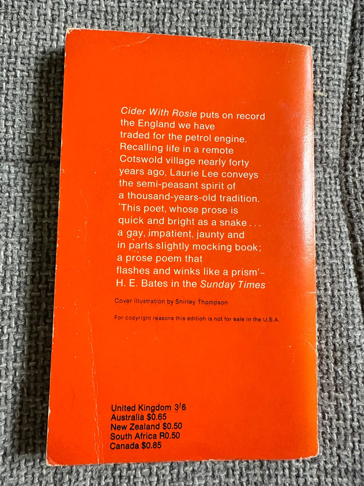 1967 Cider With Rosie - Laurie Lee (John Ward illustration) Penguin Book - Honeyburn Books (UK)