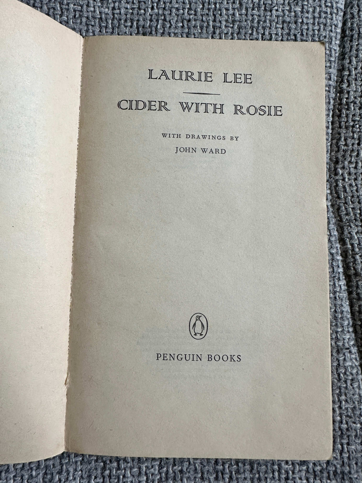 1967 Cider With Rosie - Laurie Lee (John Ward illustration) Penguin Book - Honeyburn Books (UK)