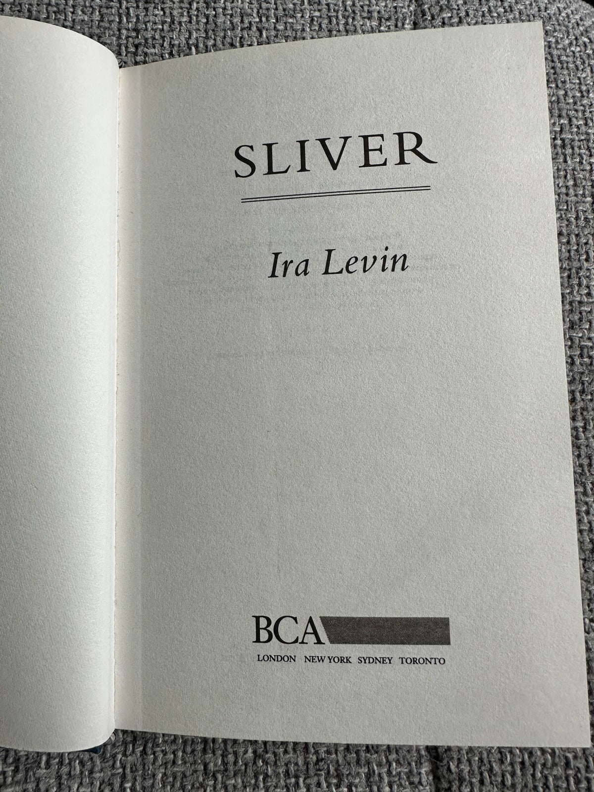 1993 Sliver - Ira Levin (BCA) - Honeyburn Books (UK)