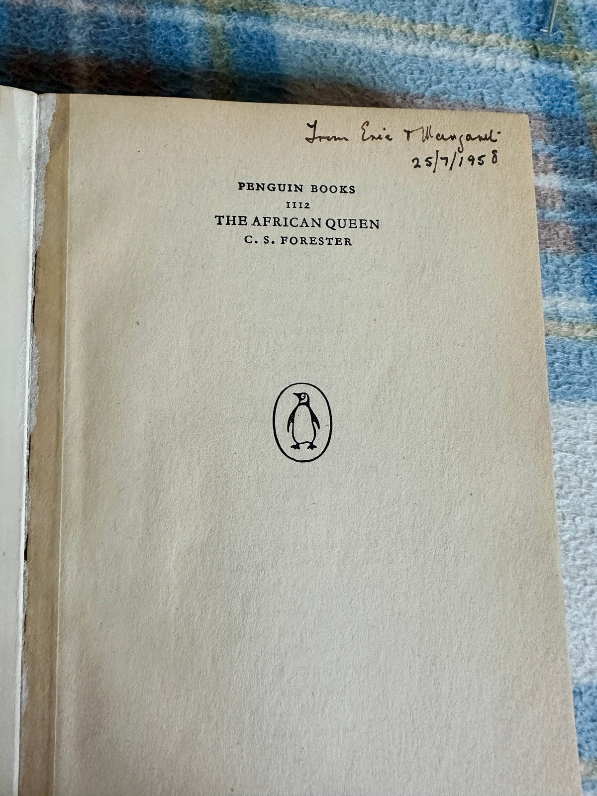 1956 The African Queen - C. S. Forester(Penguin Books) - Honeyburn Books (UK)