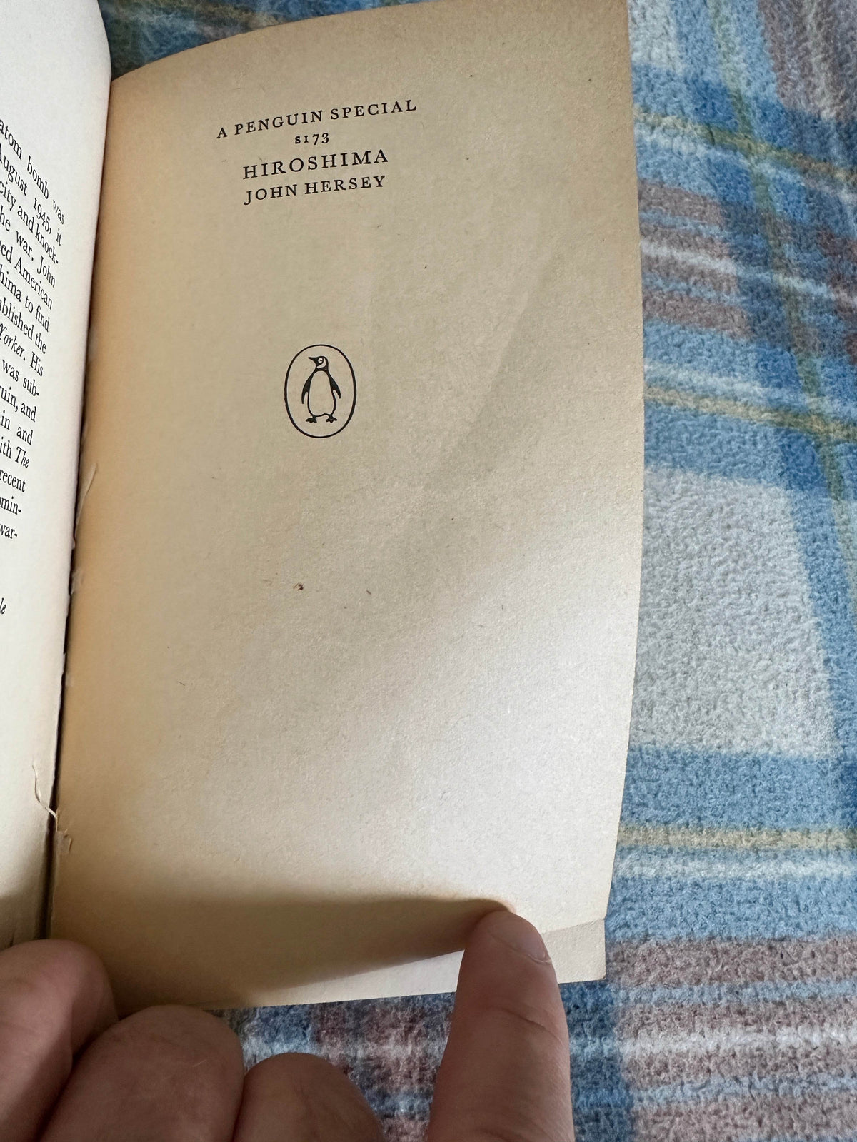1958 Hiroshima - John Hersey(Penguin Special) - Honeyburn Books (UK)