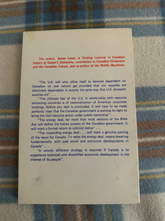 1970 The Energy Poker Game - James Laxer(New Press) Toronto Canada - Honeyburn Books (UK)
